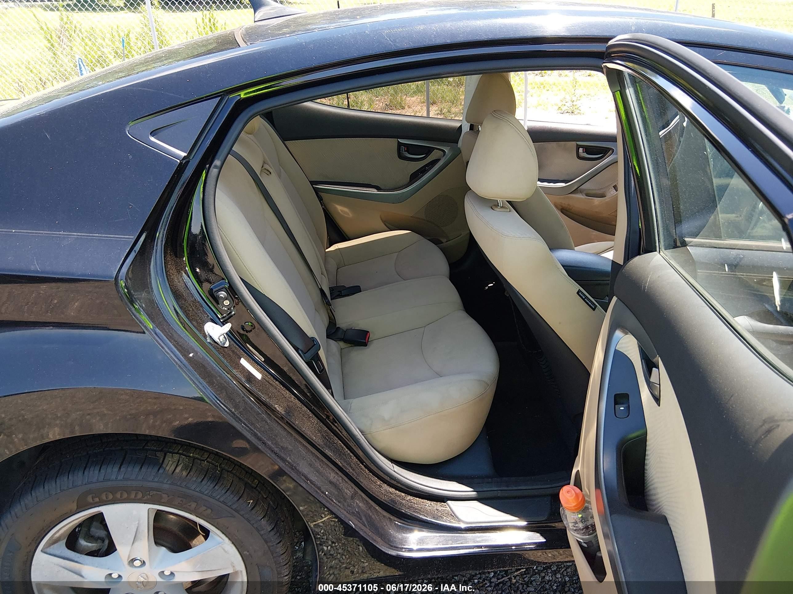 2013 Hyundai Elantra Gls Black vin: KMHDH4AEXDU677059