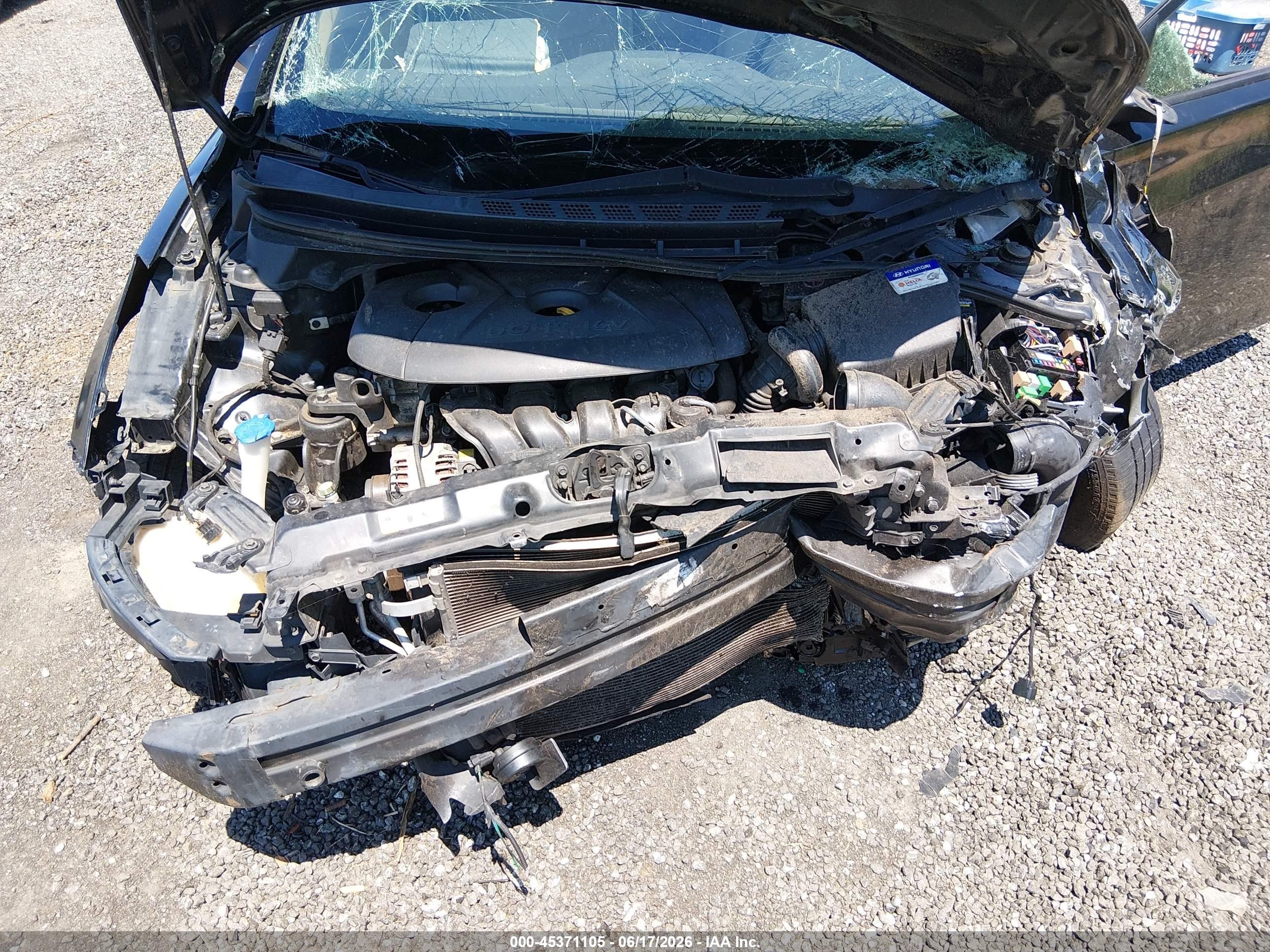 2013 Hyundai Elantra Gls Black vin: KMHDH4AEXDU677059