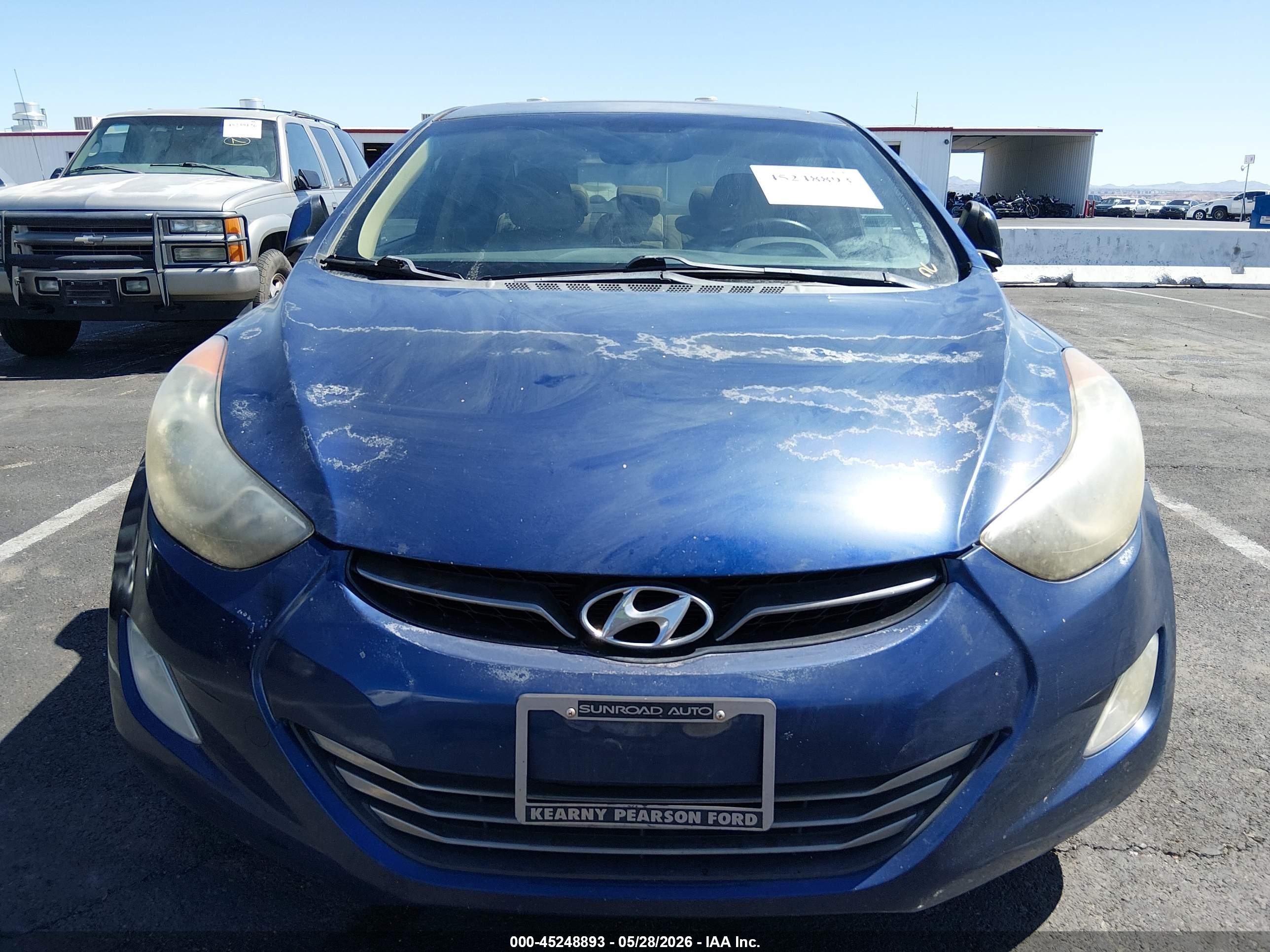 2013 Hyundai Elantra Limited Blue vin: KMHDH4AEXDU689888