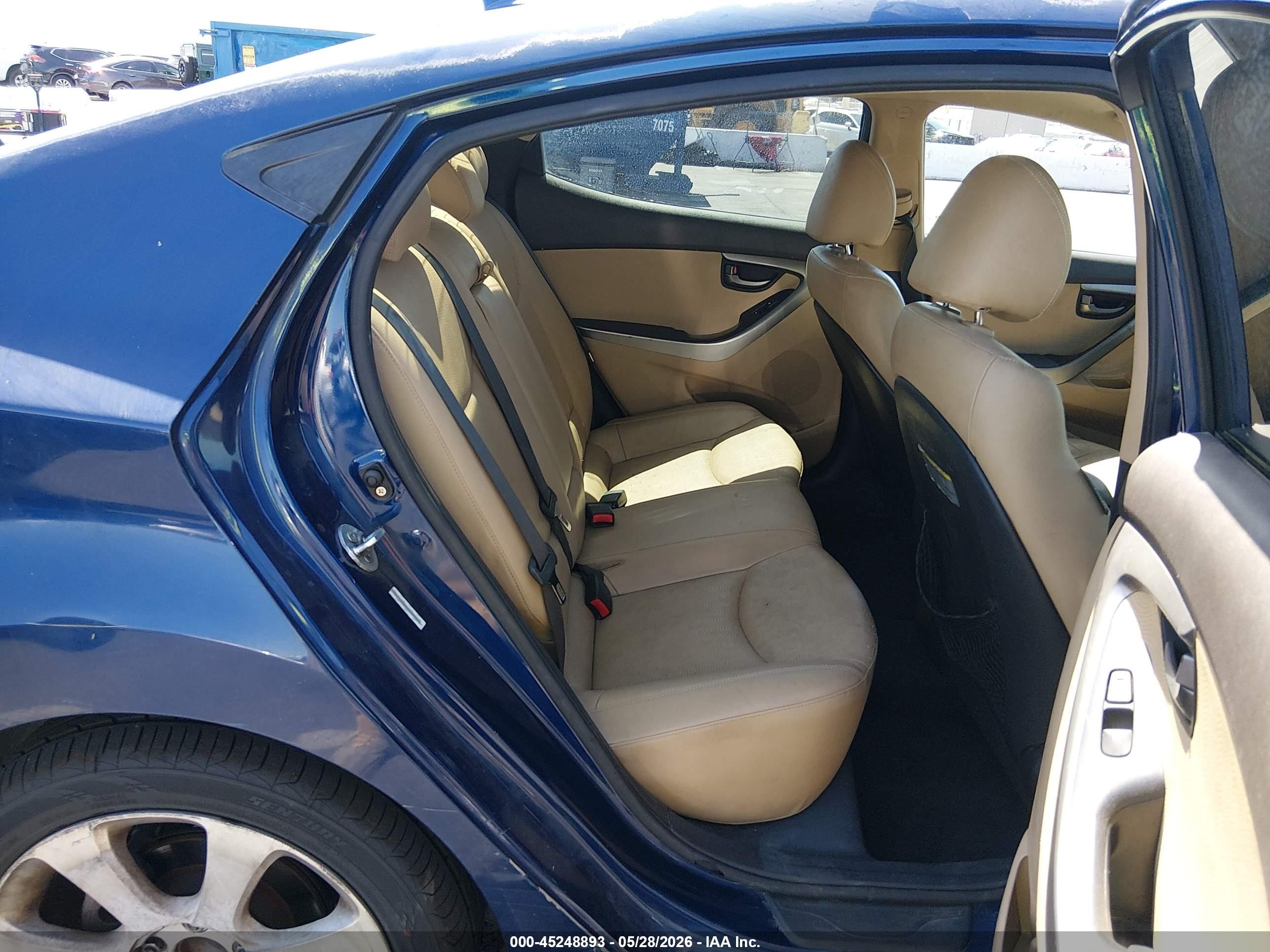 2013 Hyundai Elantra Limited Blue vin: KMHDH4AEXDU689888