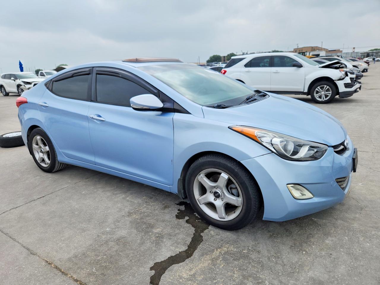 2013 Hyundai Elantra Limited Blue vin: KMHDH4AEXDU716250
