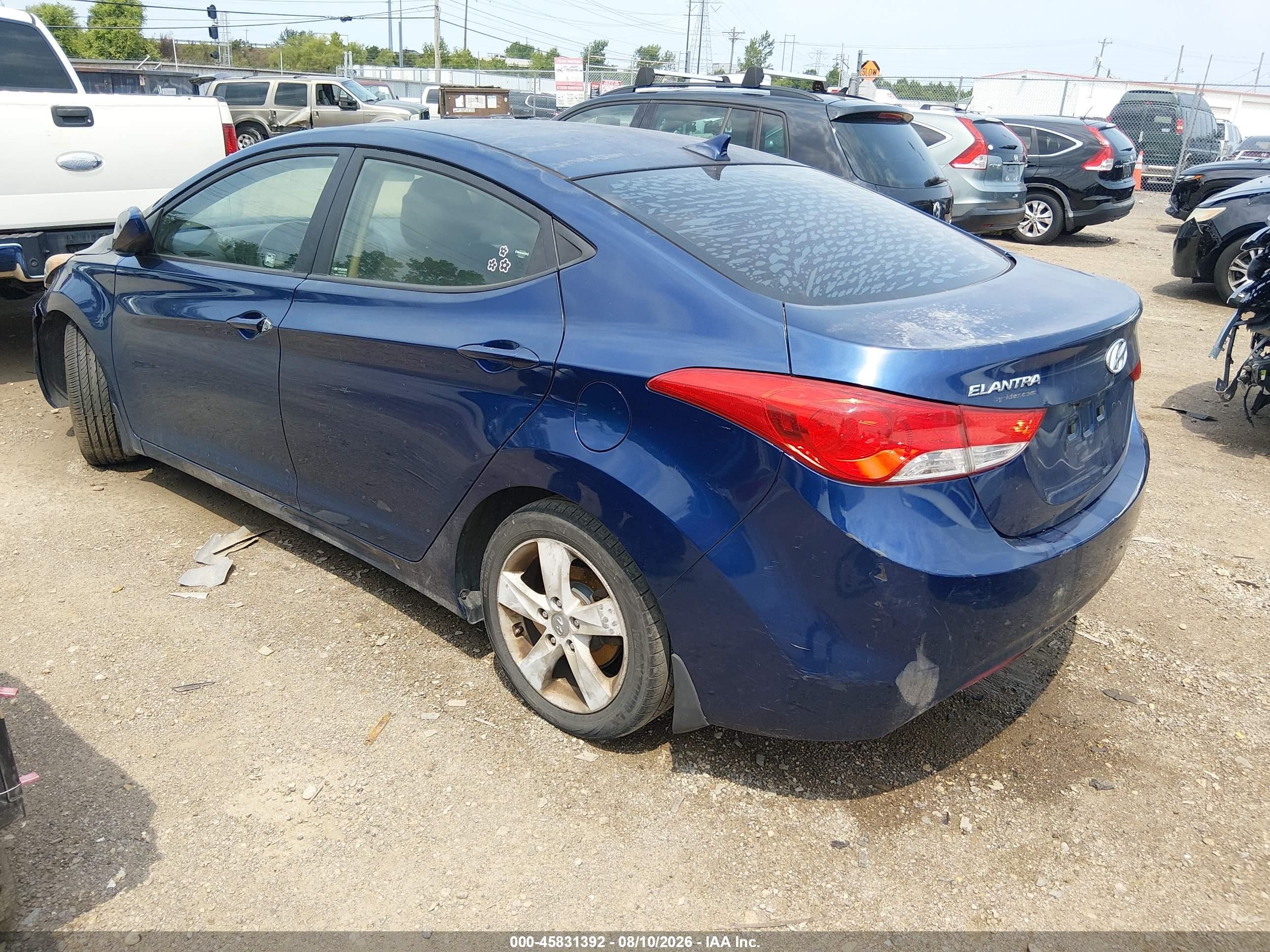 2013 Hyundai Elantra Gls Синий vin: KMHDH4AEXDU748616