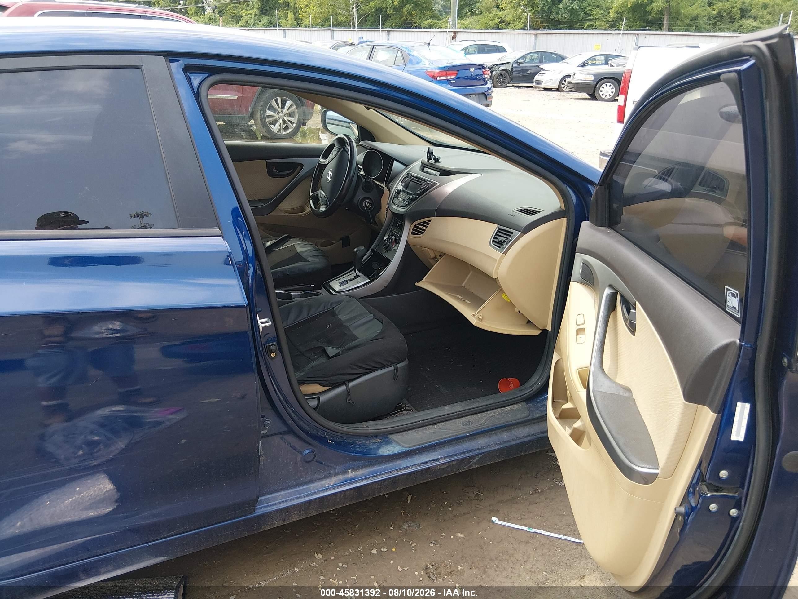 2013 Hyundai Elantra Gls Синий vin: KMHDH4AEXDU748616