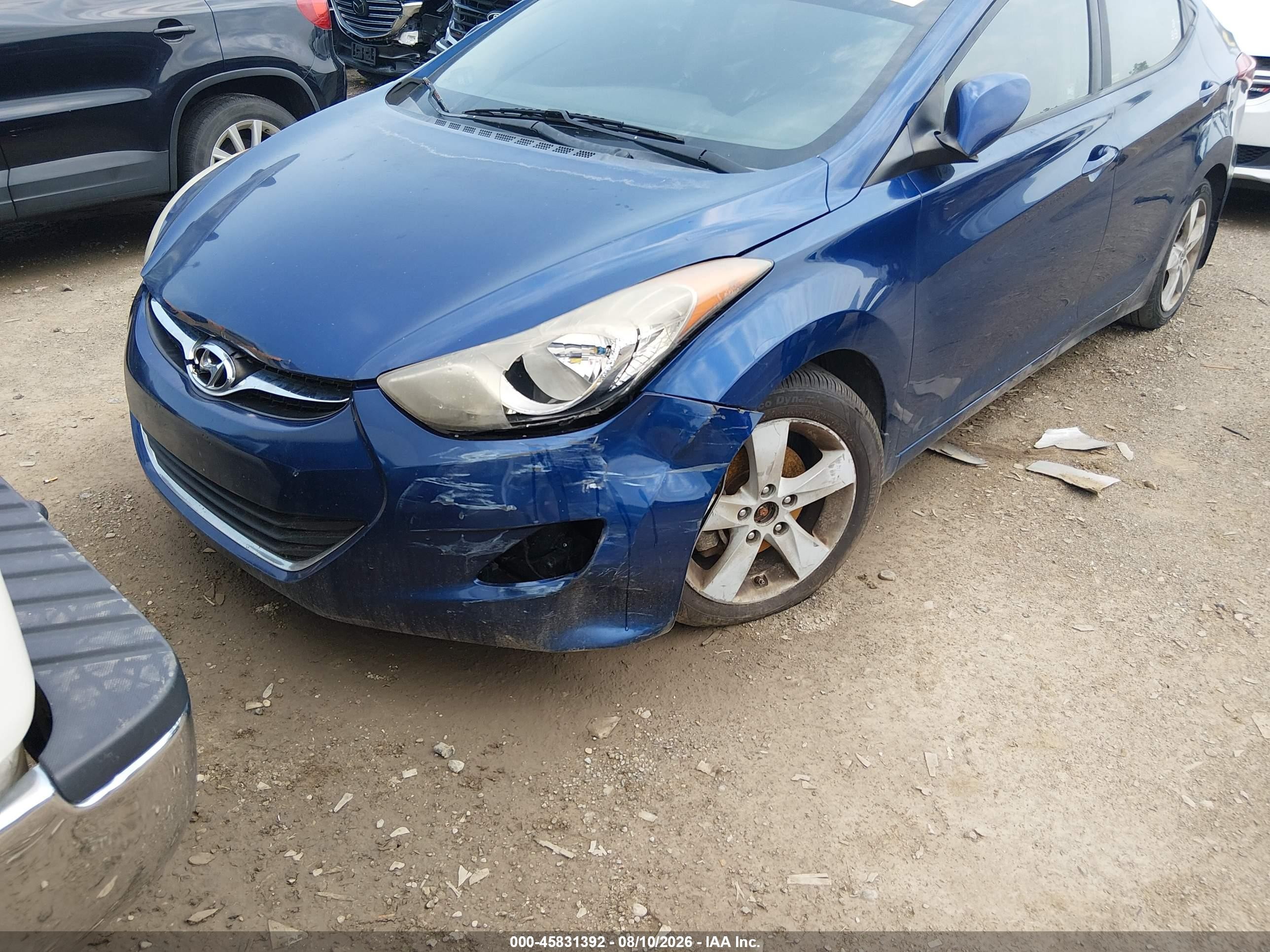 2013 Hyundai Elantra Gls Синий vin: KMHDH4AEXDU748616