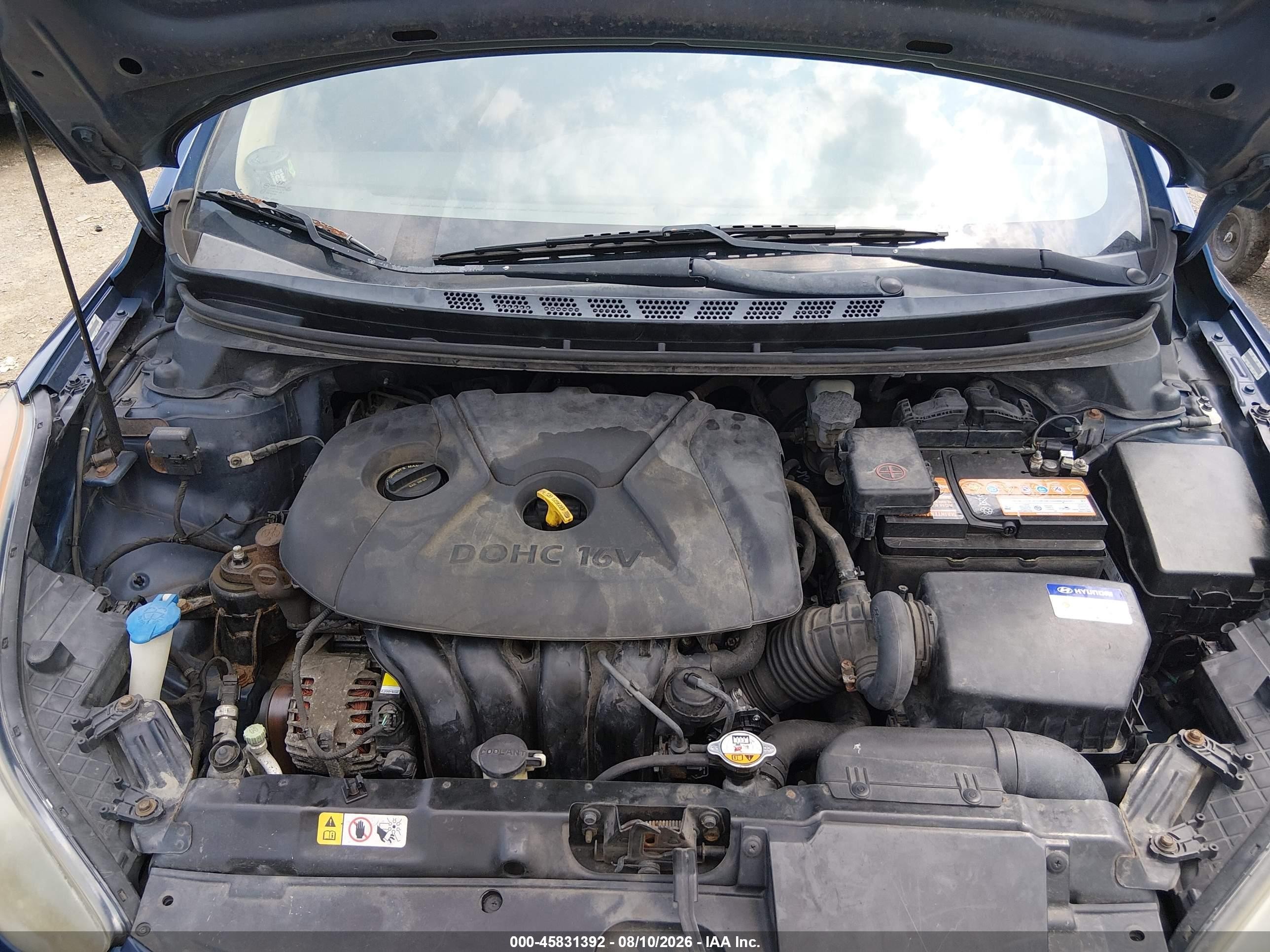 2013 Hyundai Elantra Gls Синий vin: KMHDH4AEXDU748616
