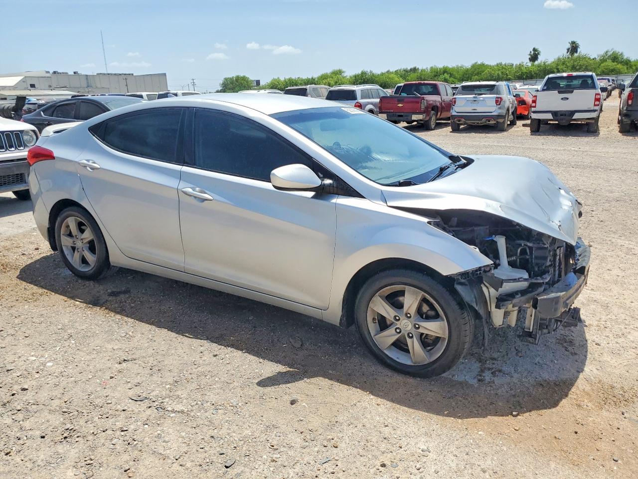 2013 Hyundai Elantra Gls Серебряный vin: KMHDH4AEXDU781292