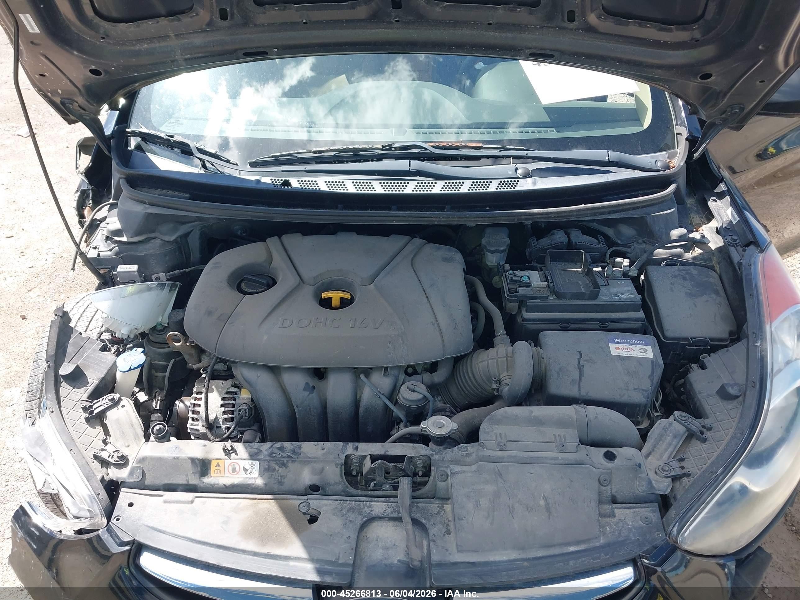 2013 Hyundai Elantra Gls Black vin: KMHDH4AEXDU791451