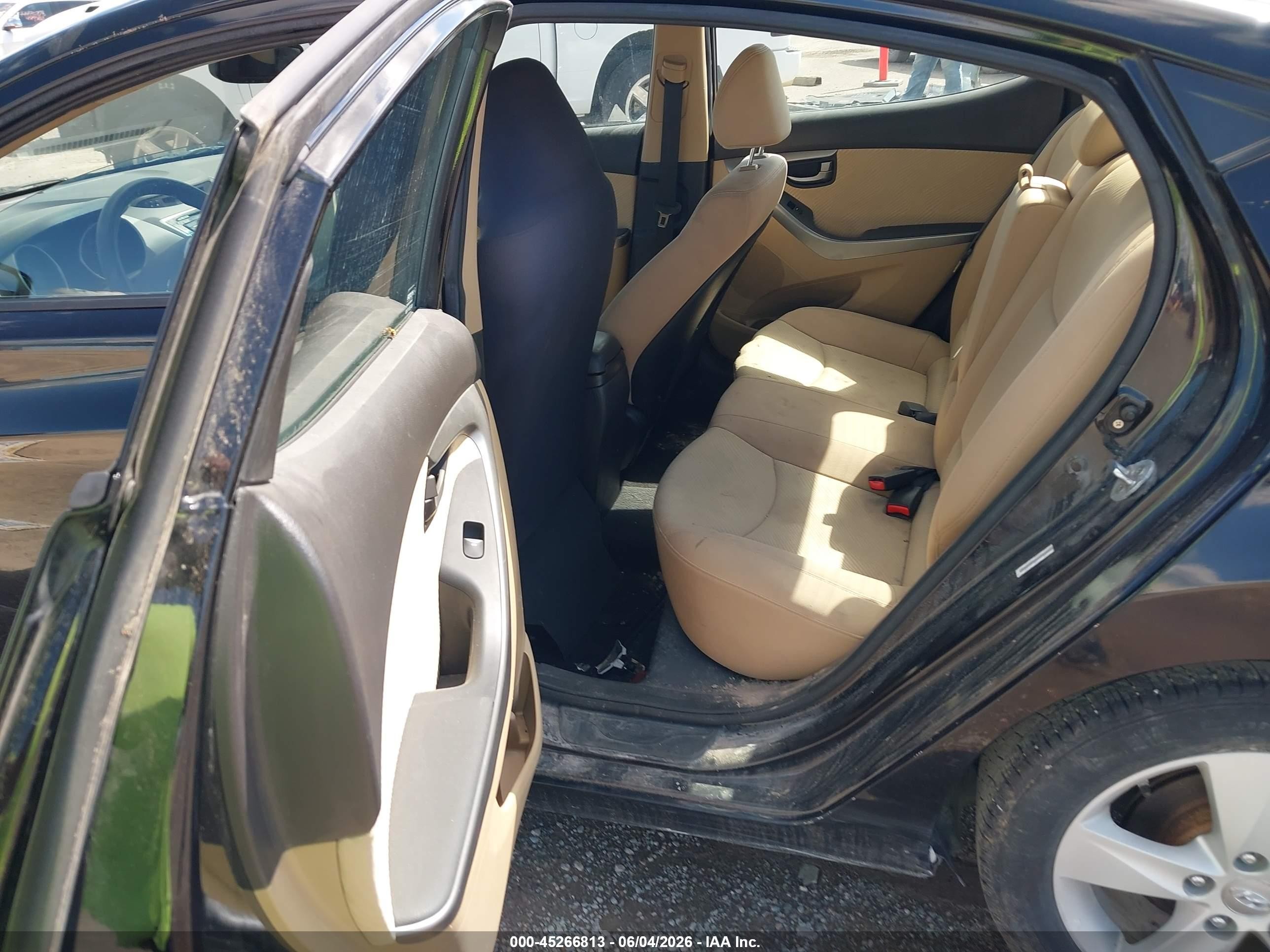 2013 Hyundai Elantra Gls Black vin: KMHDH4AEXDU791451