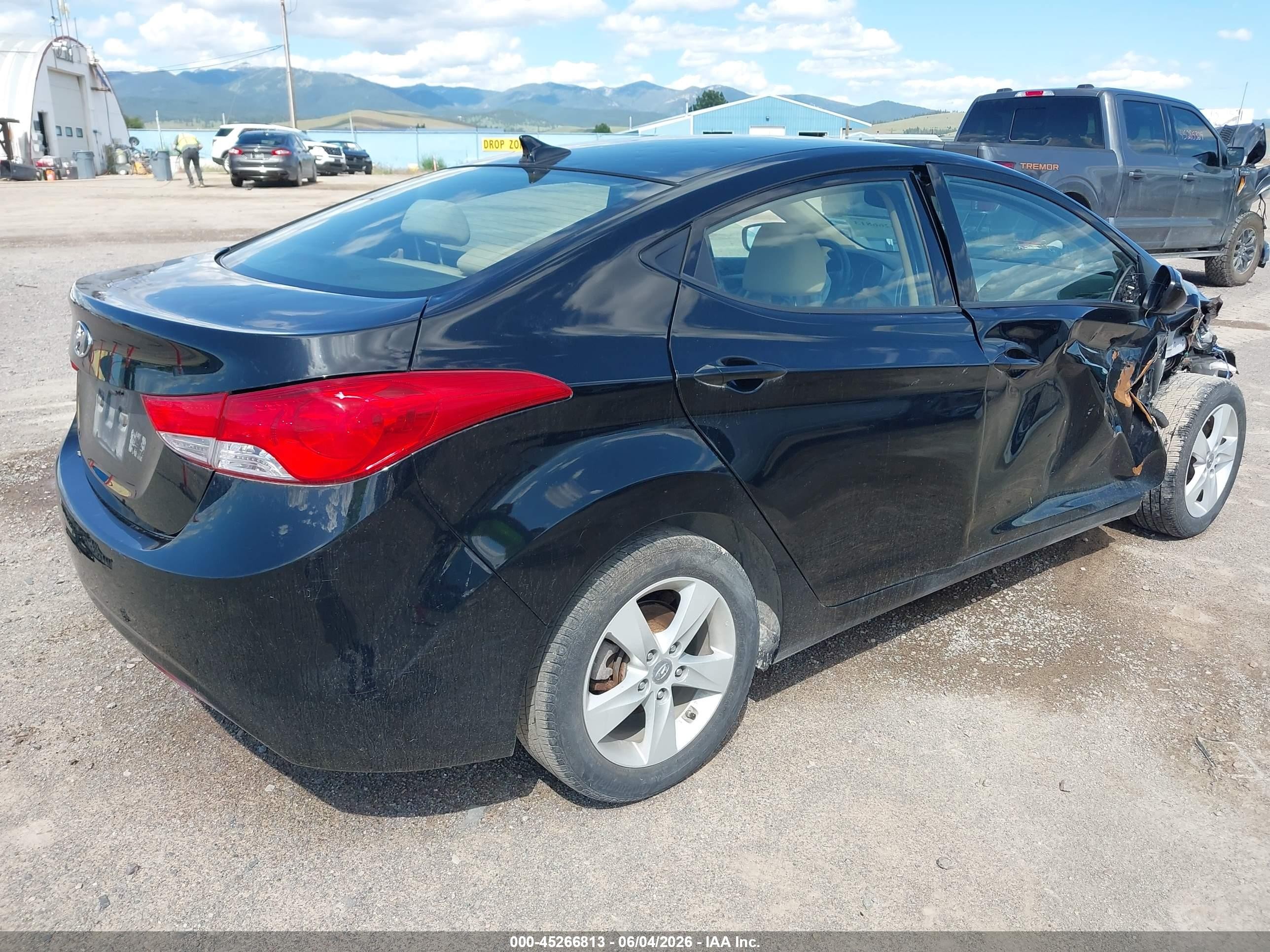 2013 Hyundai Elantra Gls Black vin: KMHDH4AEXDU791451