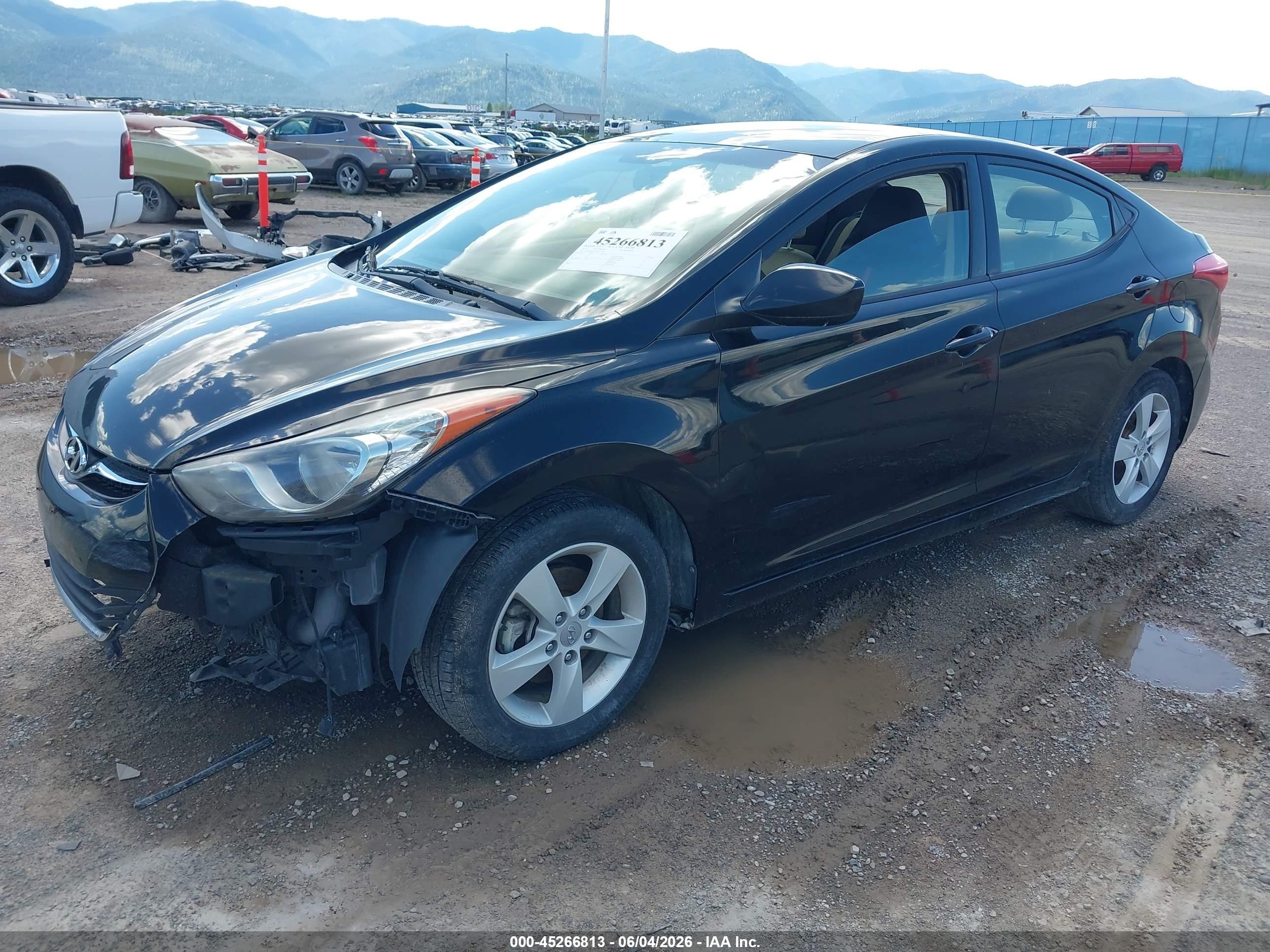 2013 Hyundai Elantra Gls Black vin: KMHDH4AEXDU791451