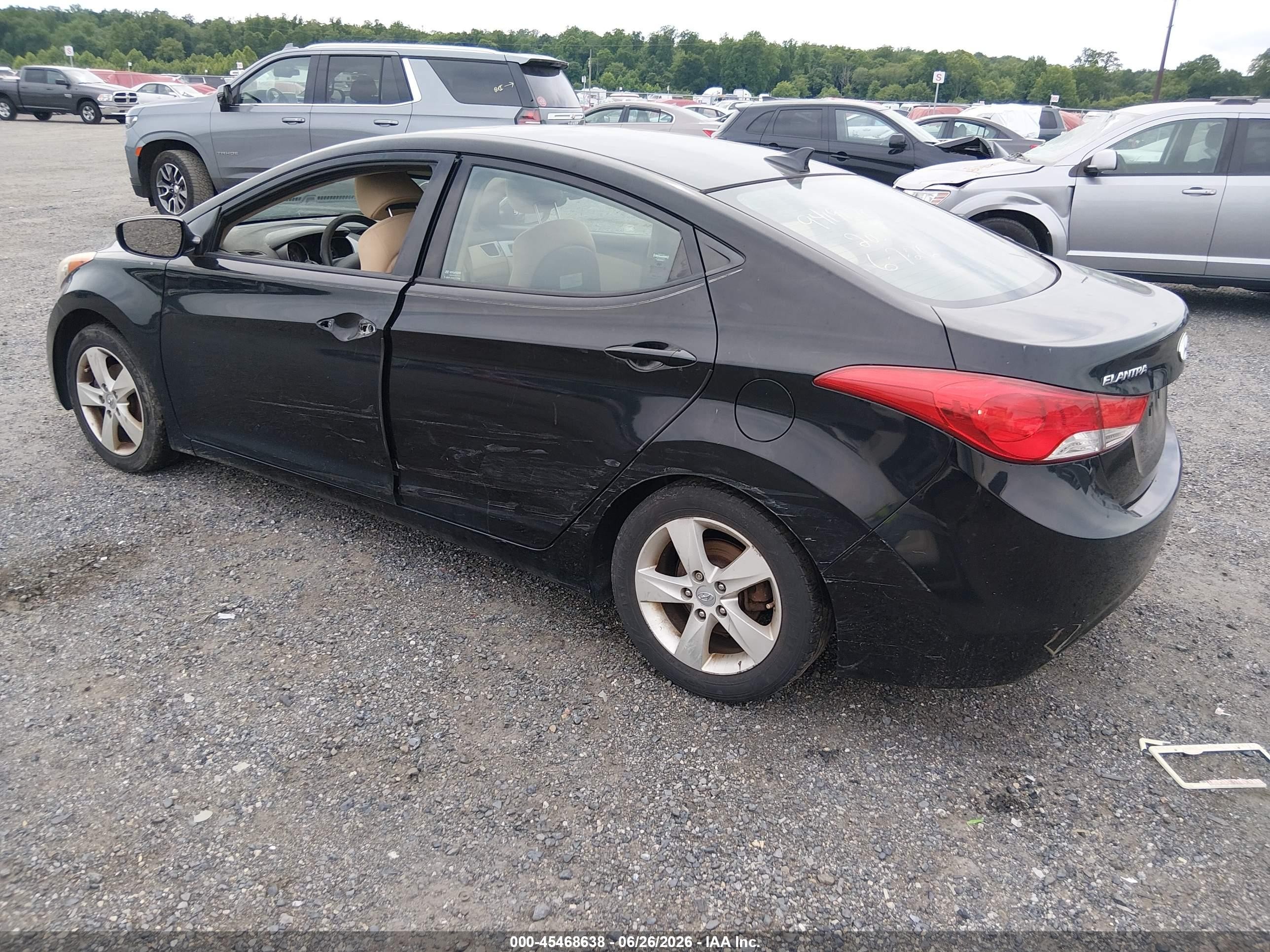 2013 Hyundai Elantra Gls Black vin: KMHDH4AEXDU794074