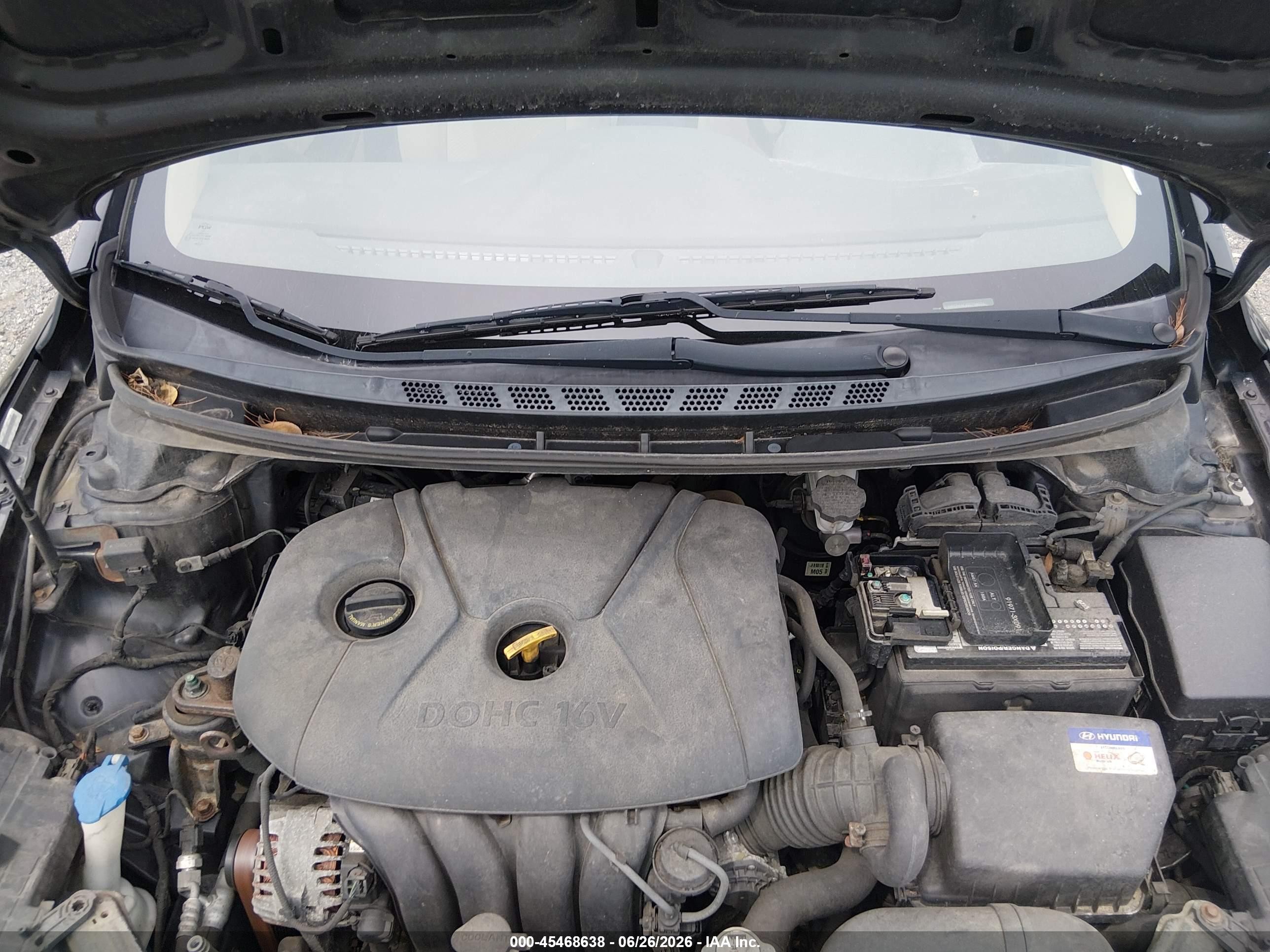 2013 Hyundai Elantra Gls Black vin: KMHDH4AEXDU794074
