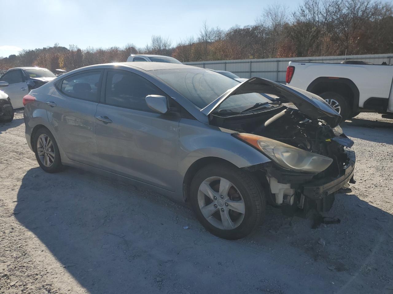 2013 Hyundai Elantra Gls Gray vin: KMHDH4AEXDU808748