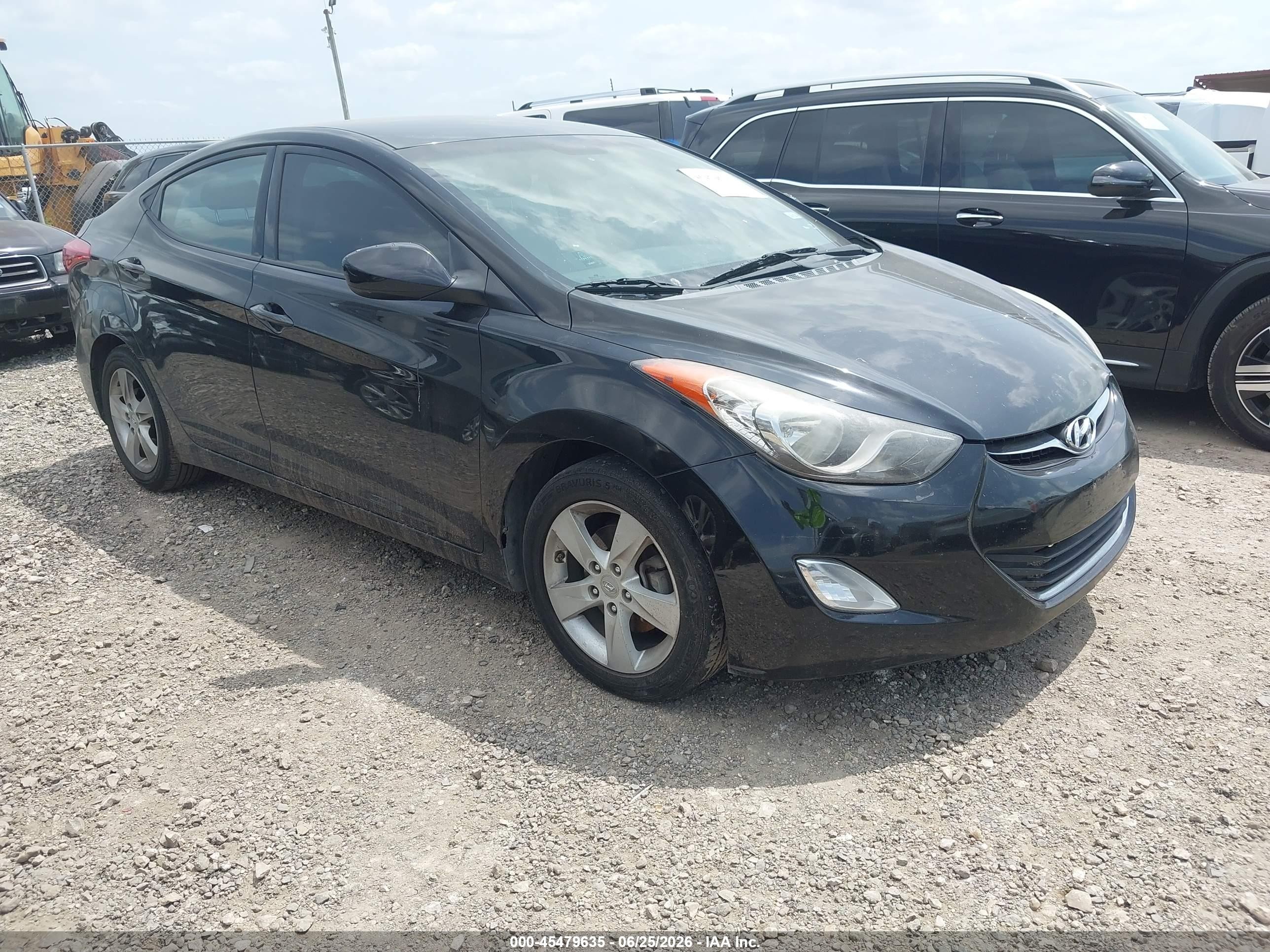 2013 Hyundai Elantra Gls Black vin: KMHDH4AEXDU814212