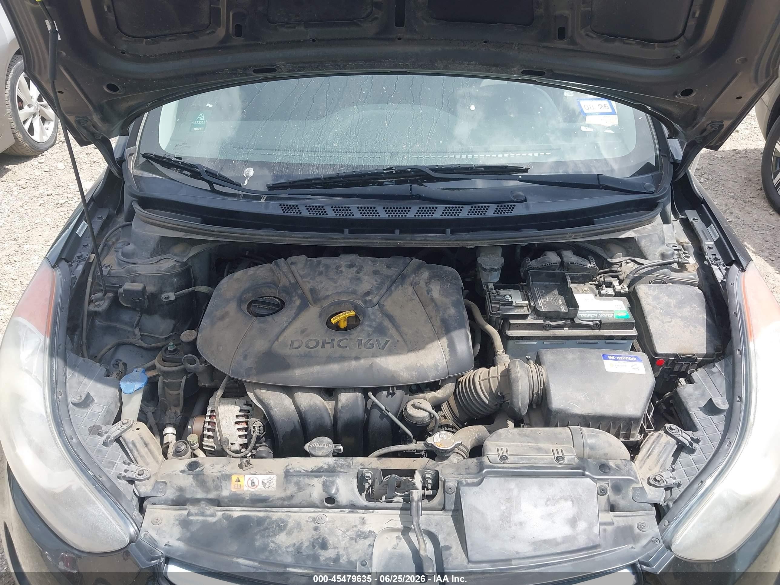 2013 Hyundai Elantra Gls Черный vin: KMHDH4AEXDU814212