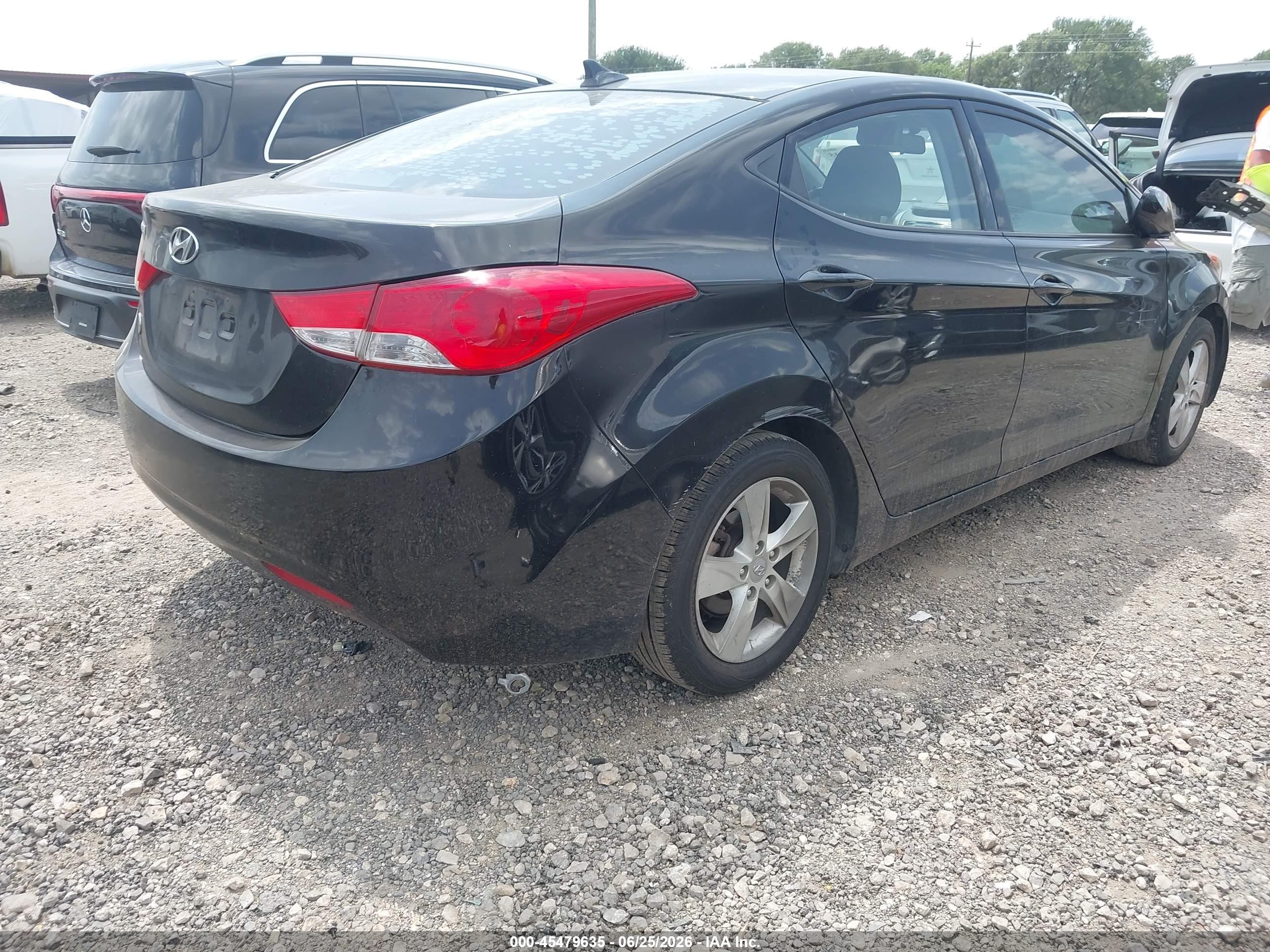 2013 Hyundai Elantra Gls Черный vin: KMHDH4AEXDU814212