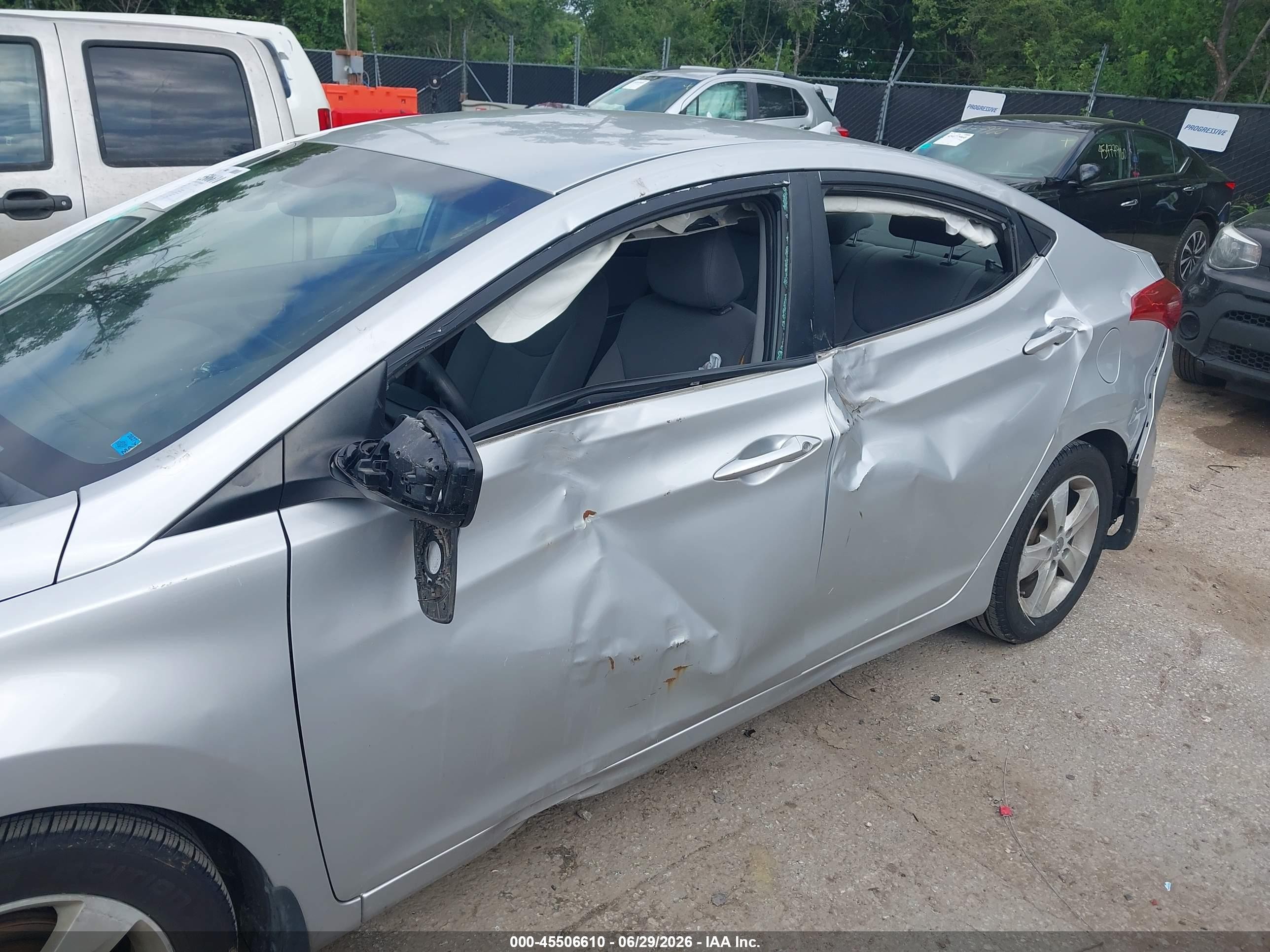 2013 Hyundai Elantra Gls Gray vin: KMHDH4AEXDU837151