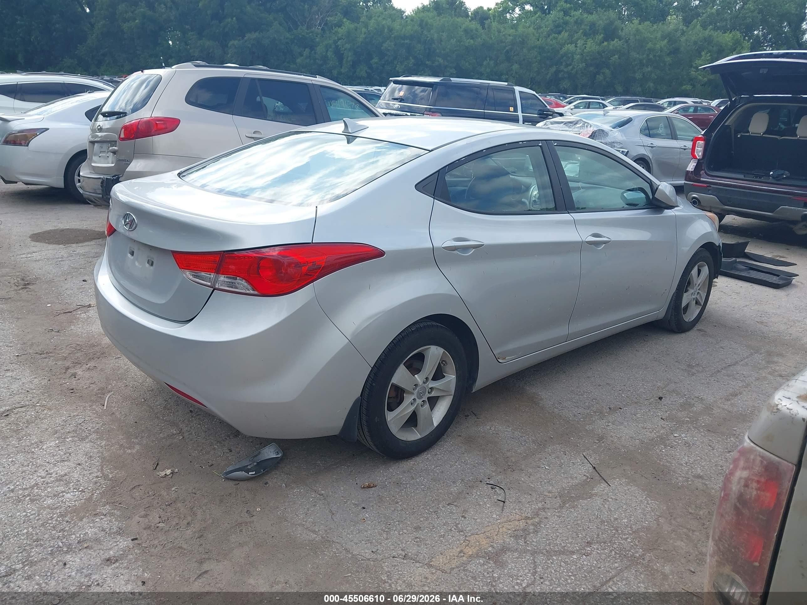 2013 Hyundai Elantra Gls Gray vin: KMHDH4AEXDU837151
