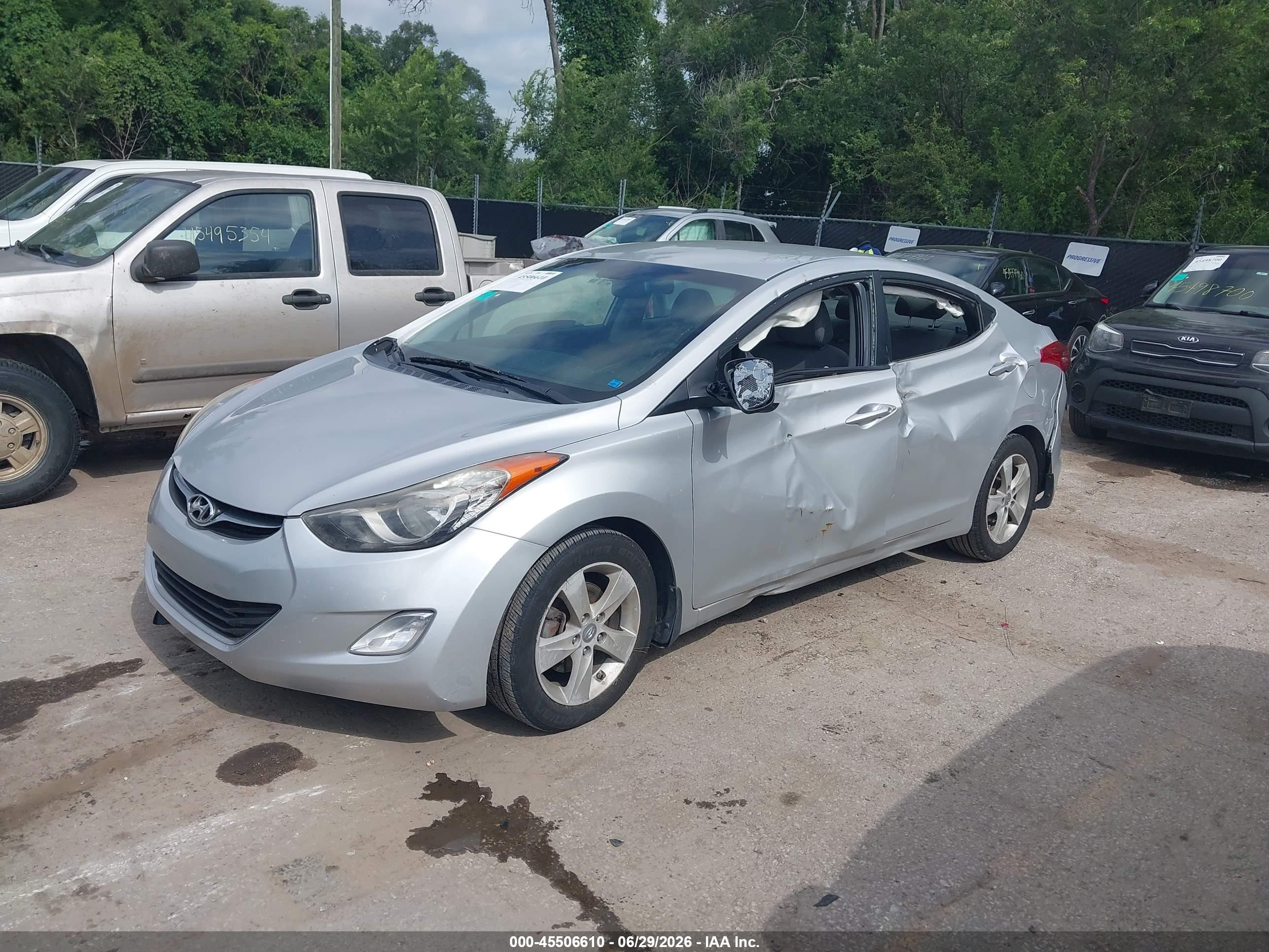 2013 Hyundai Elantra Gls Gray vin: KMHDH4AEXDU837151