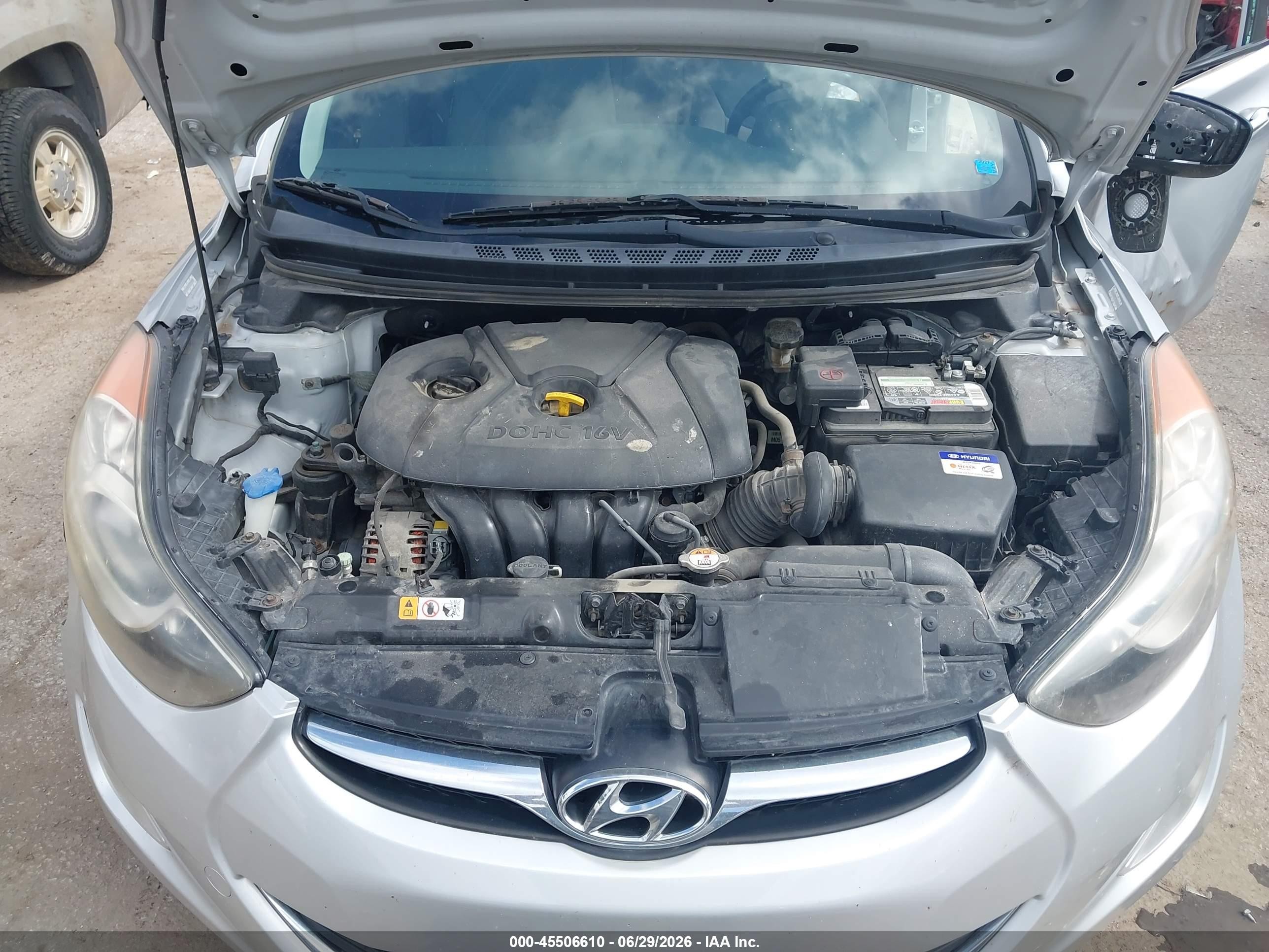 2013 Hyundai Elantra Gls Gray vin: KMHDH4AEXDU837151