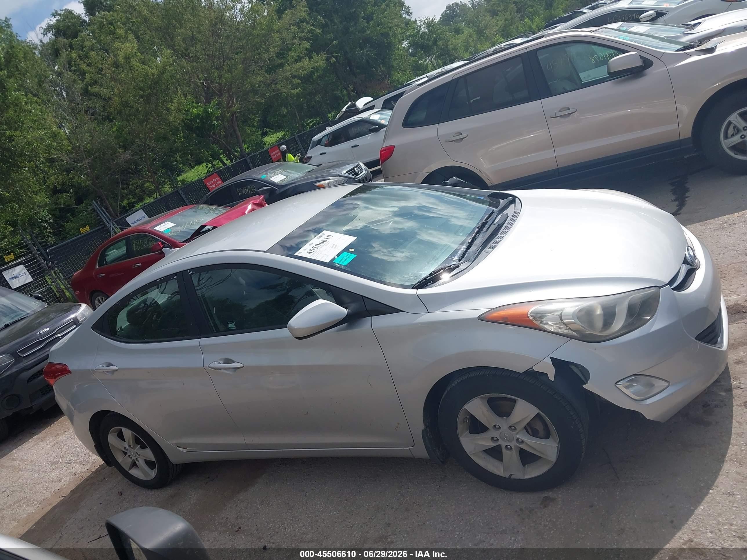 2013 Hyundai Elantra Gls Gray vin: KMHDH4AEXDU837151