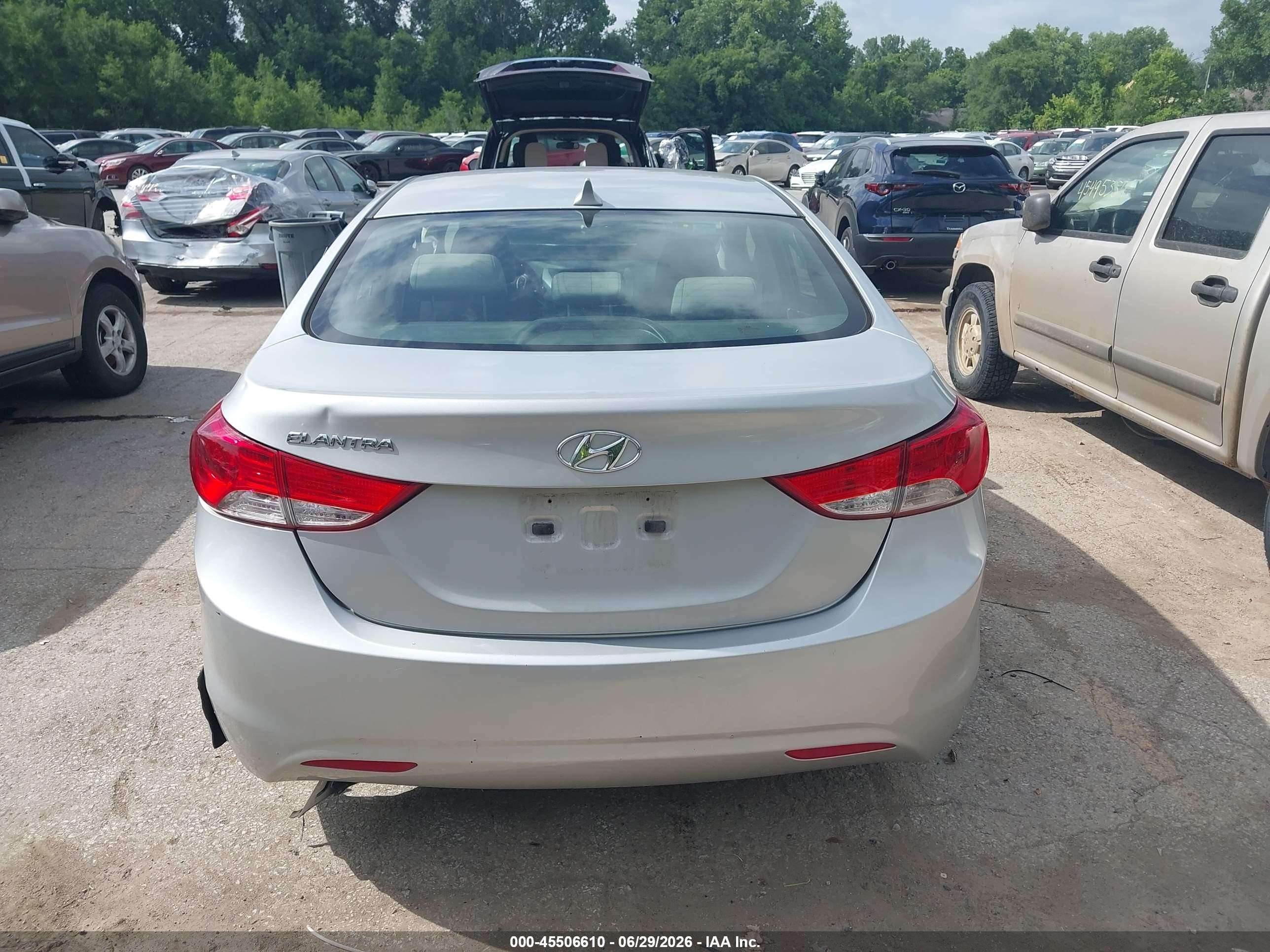 2013 Hyundai Elantra Gls Gray vin: KMHDH4AEXDU837151