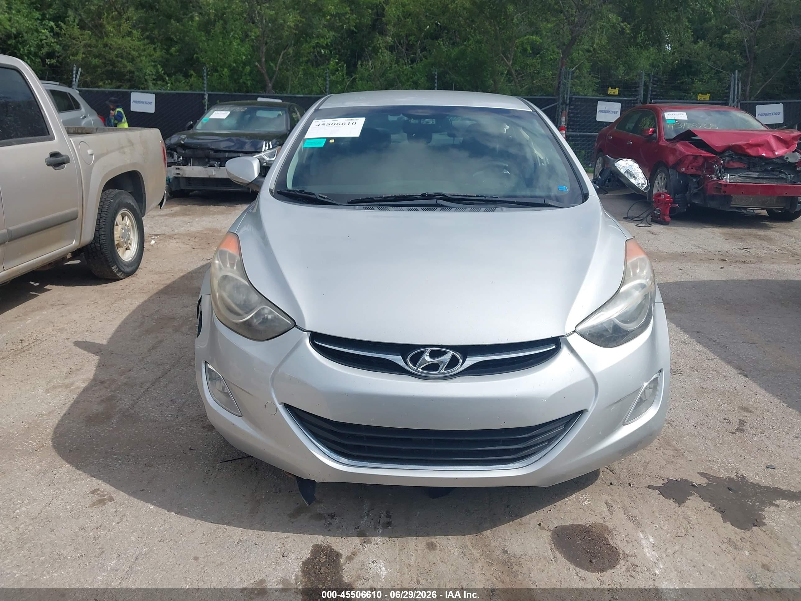 2013 Hyundai Elantra Gls Gray vin: KMHDH4AEXDU837151