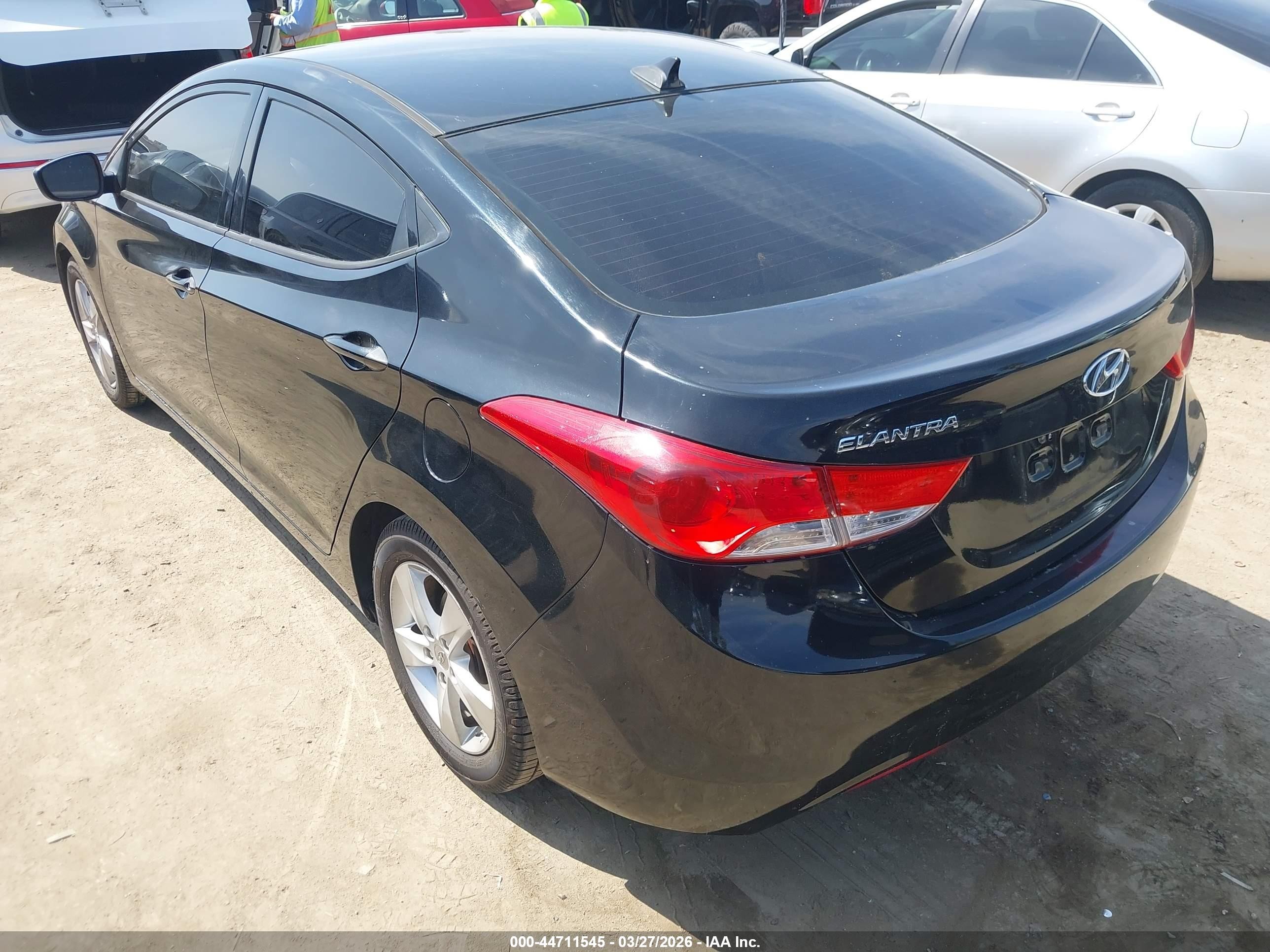 2013 Hyundai Elantra Gls Black vin: KMHDH4AEXDU843824