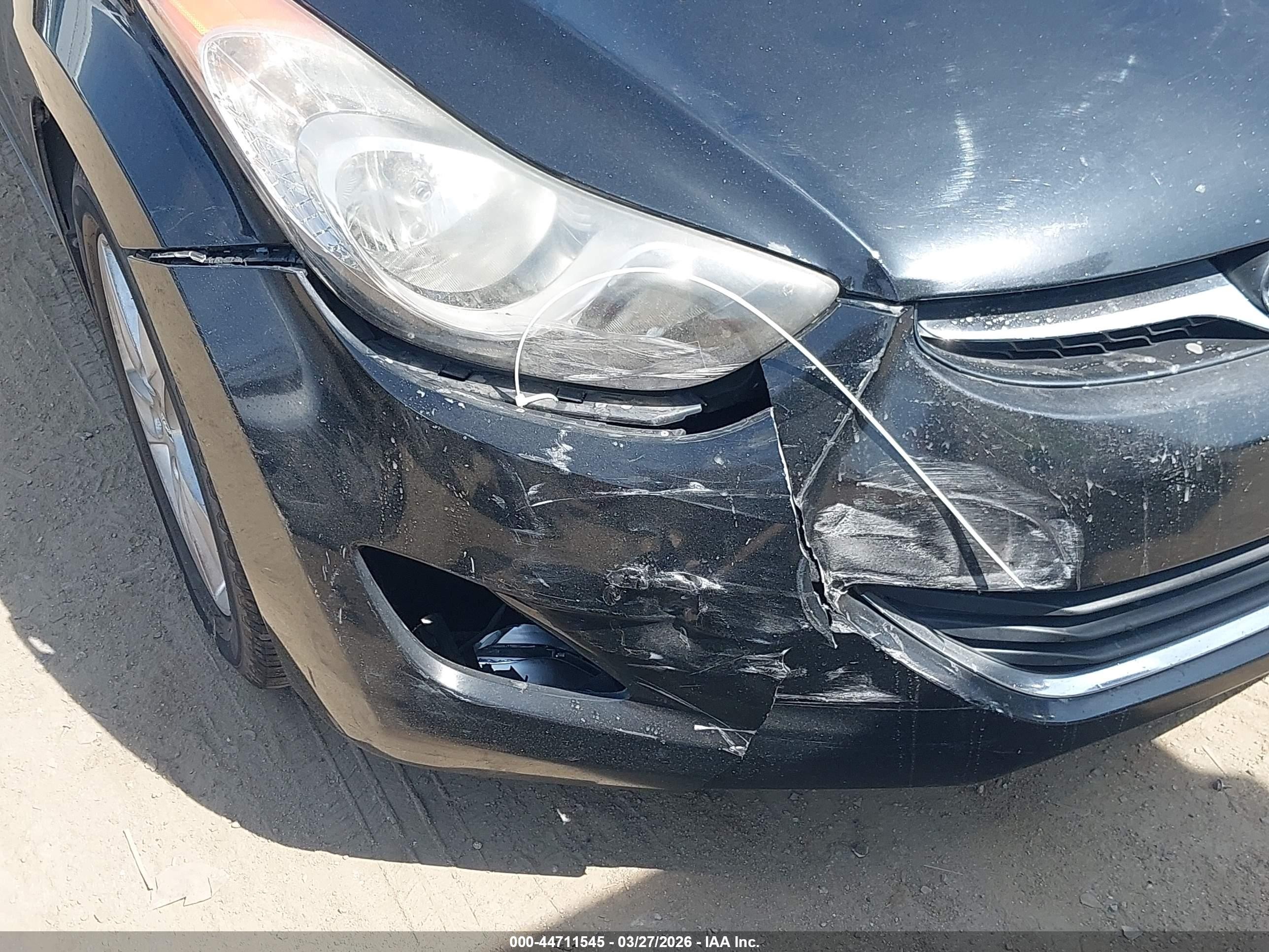 2013 Hyundai Elantra Gls Black vin: KMHDH4AEXDU843824