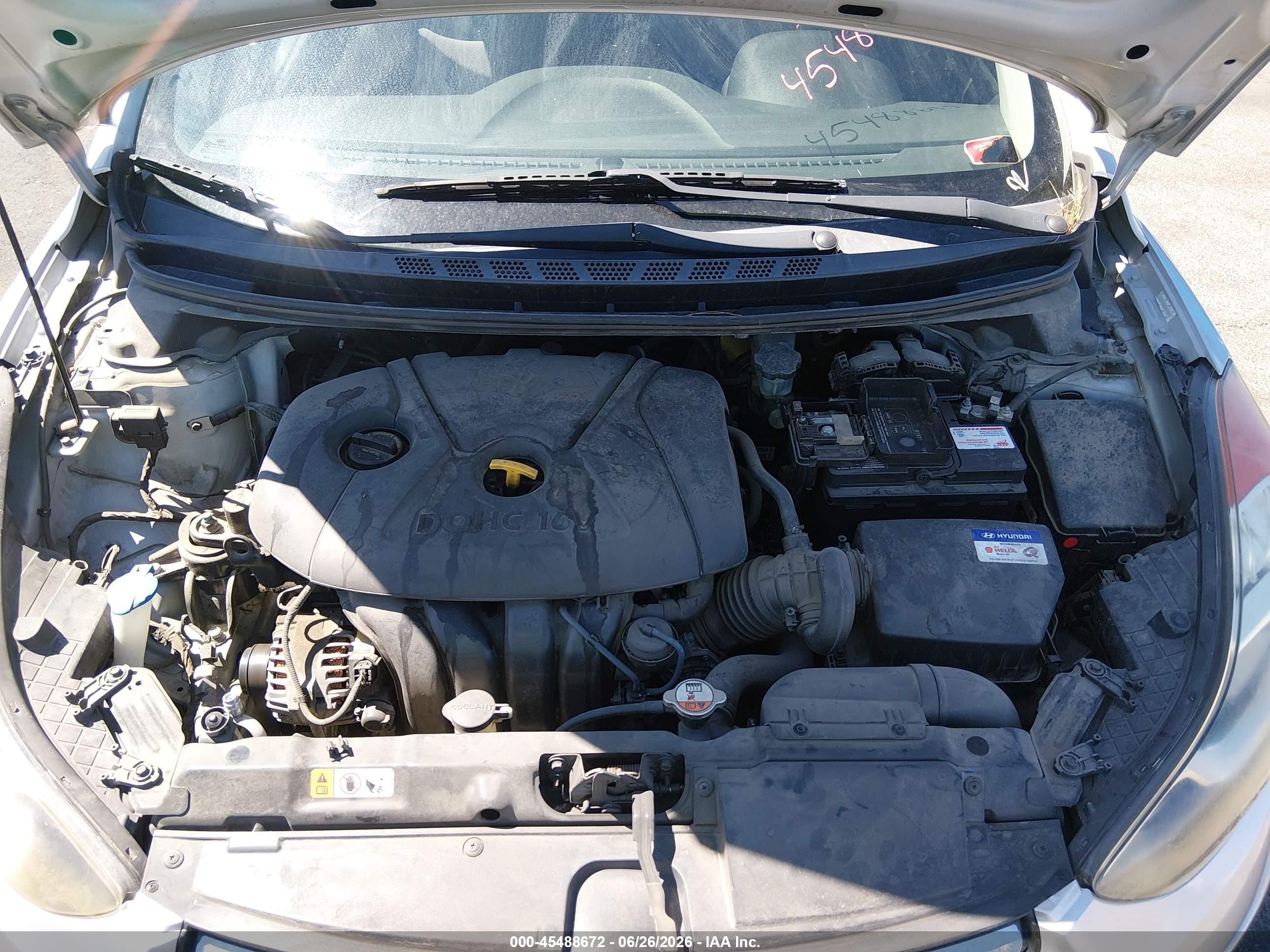 2013 Hyundai Elantra Gls Silver vin: KMHDH4AEXDU849221