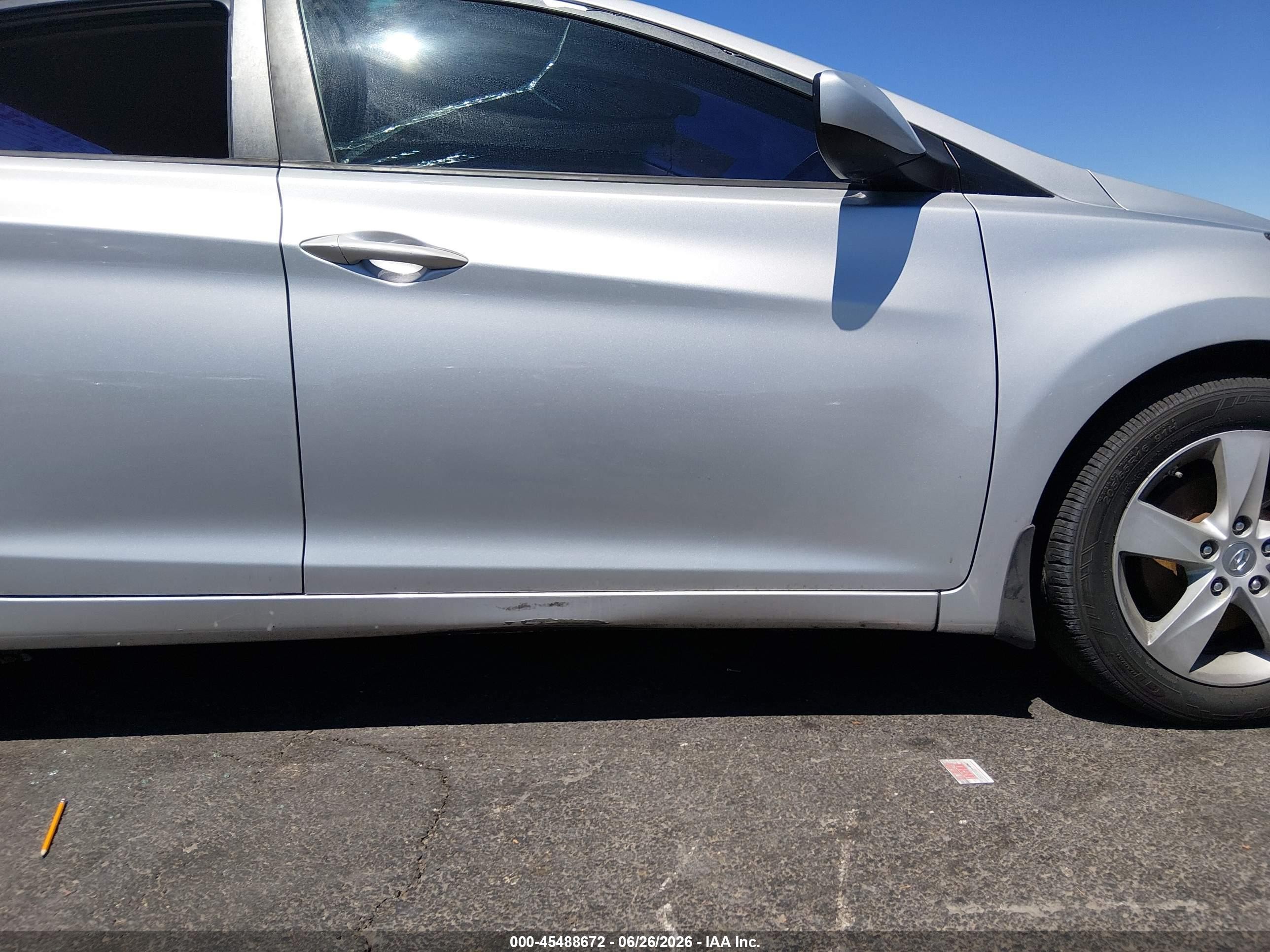 2013 Hyundai Elantra Gls Silver vin: KMHDH4AEXDU849221