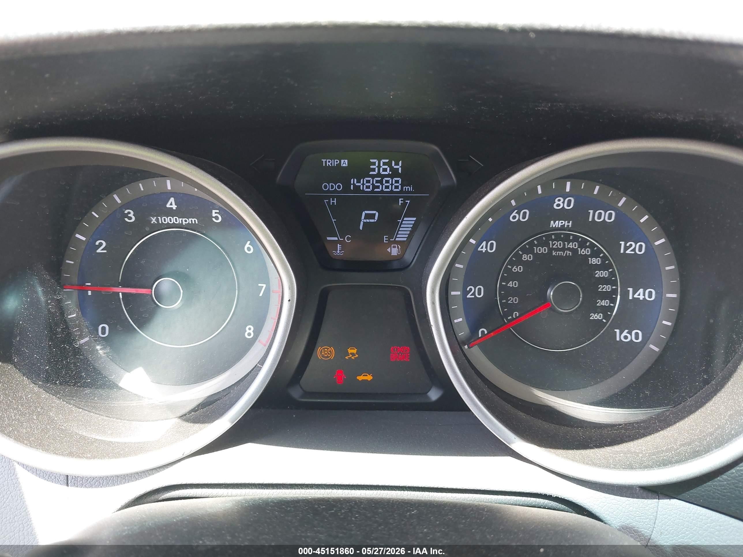 2013 Hyundai Elantra Gls Серебряный vin: KMHDH4AEXDU888150