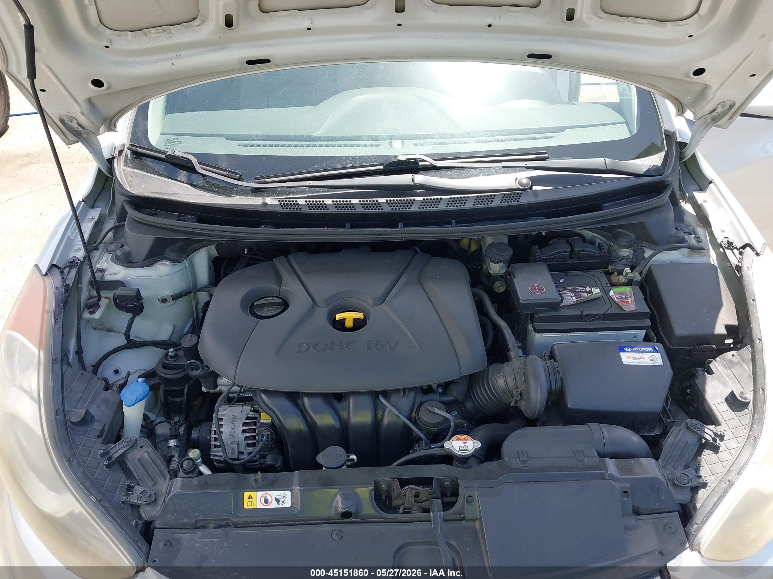 2013 Hyundai Elantra Gls Серебряный vin: KMHDH4AEXDU888150