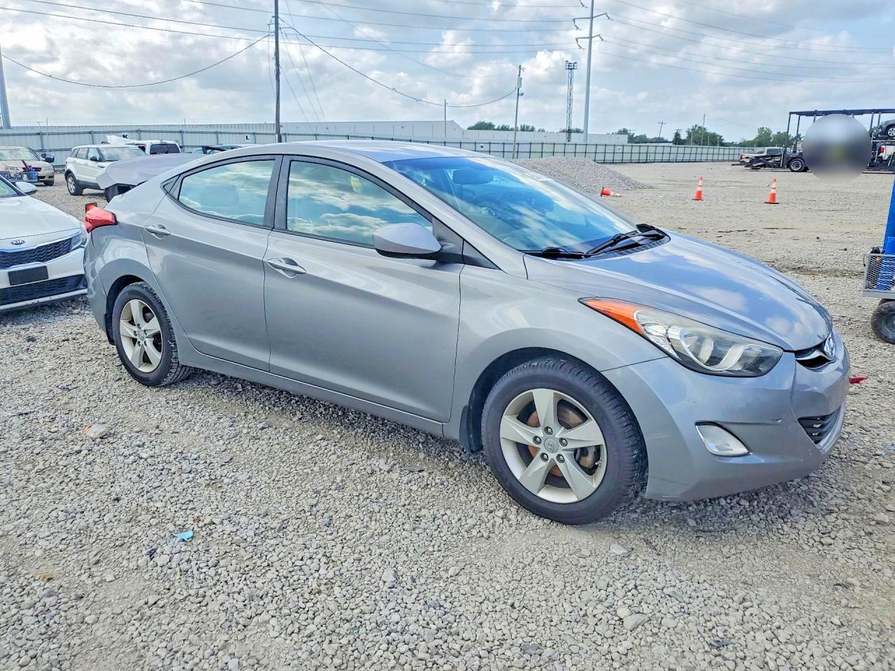 2013 Hyundai Elantra Gls Gray vin: KMHDH4AEXDU895518