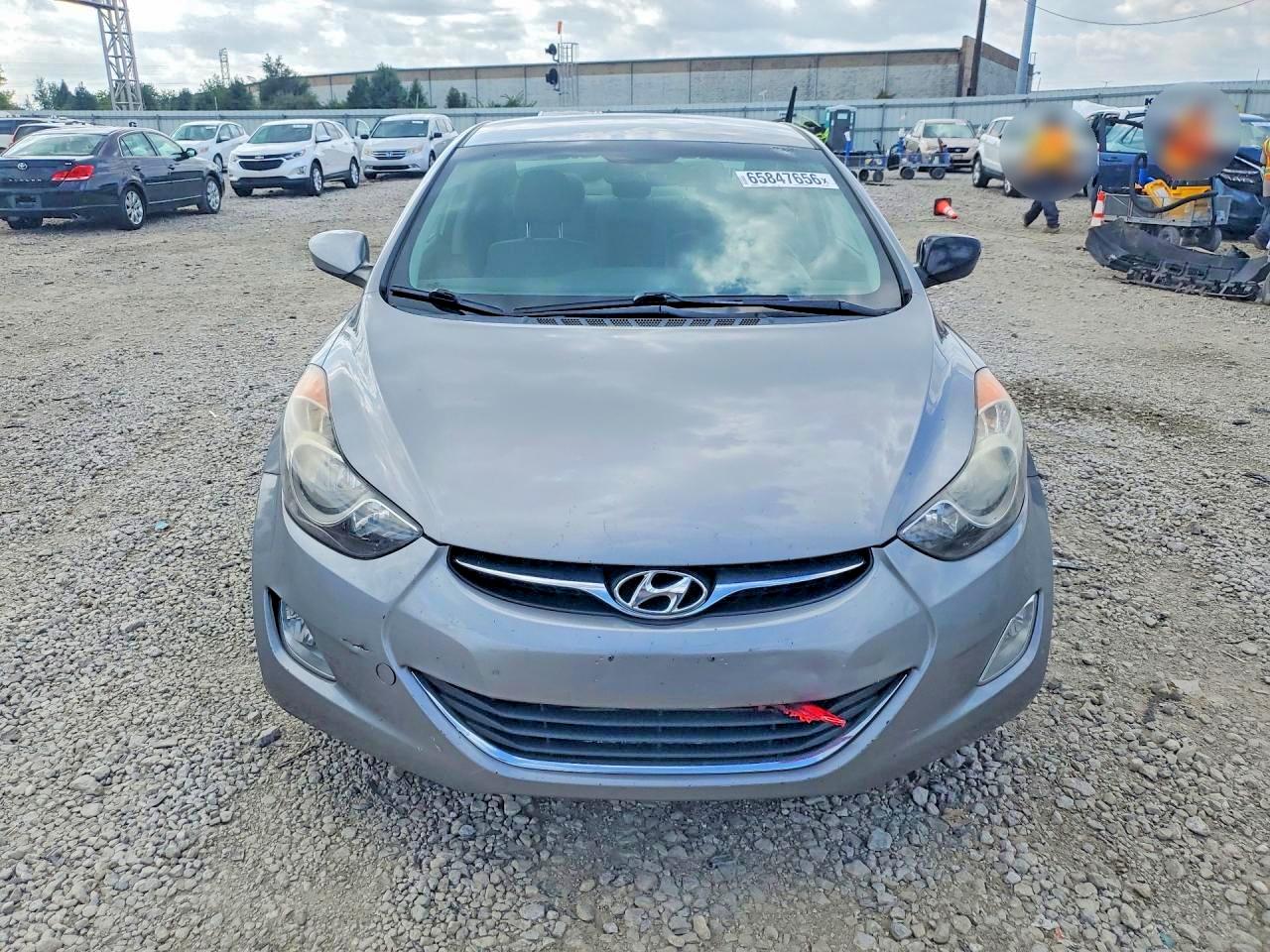 2013 Hyundai Elantra Gls Gray vin: KMHDH4AEXDU895518