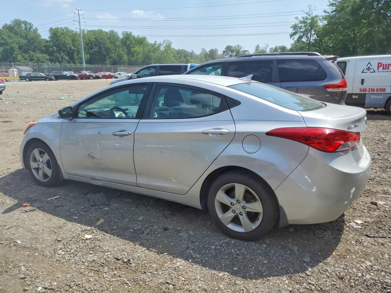 2013 Hyundai Elantra Gls Silver vin: KMHDH4AEXDU923429