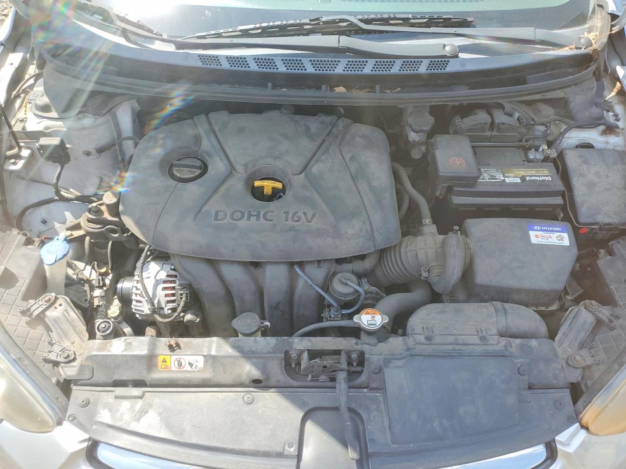2013 Hyundai Elantra Gls Silver vin: KMHDH4AEXDU923429