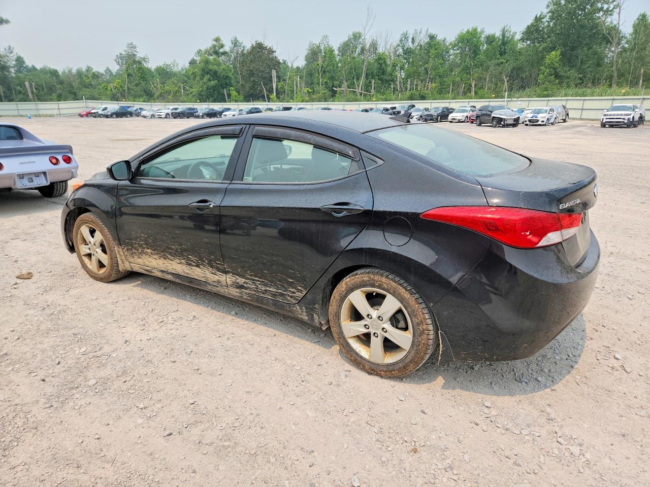 2013 Hyundai Elantra Gls Black vin: KMHDH4AEXDU923642