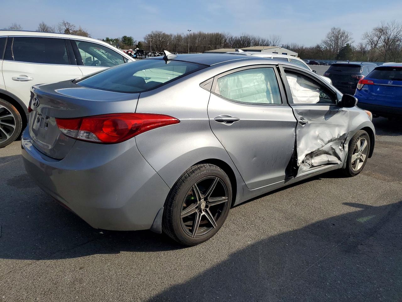 2013 Hyundai Elantra Gls Gray vin: KMHDH4AEXDU928047