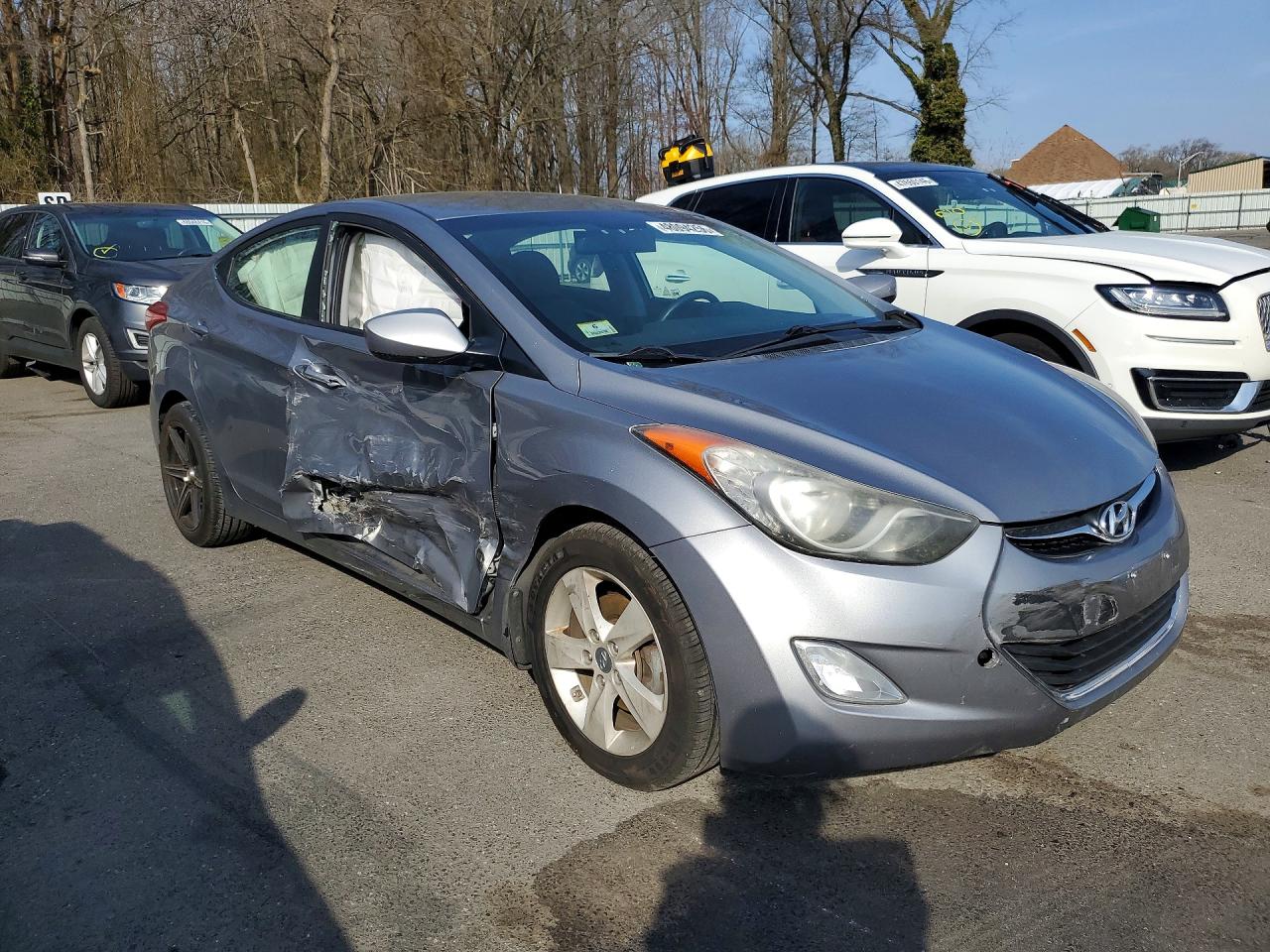 2013 Hyundai Elantra Gls Gray vin: KMHDH4AEXDU928047