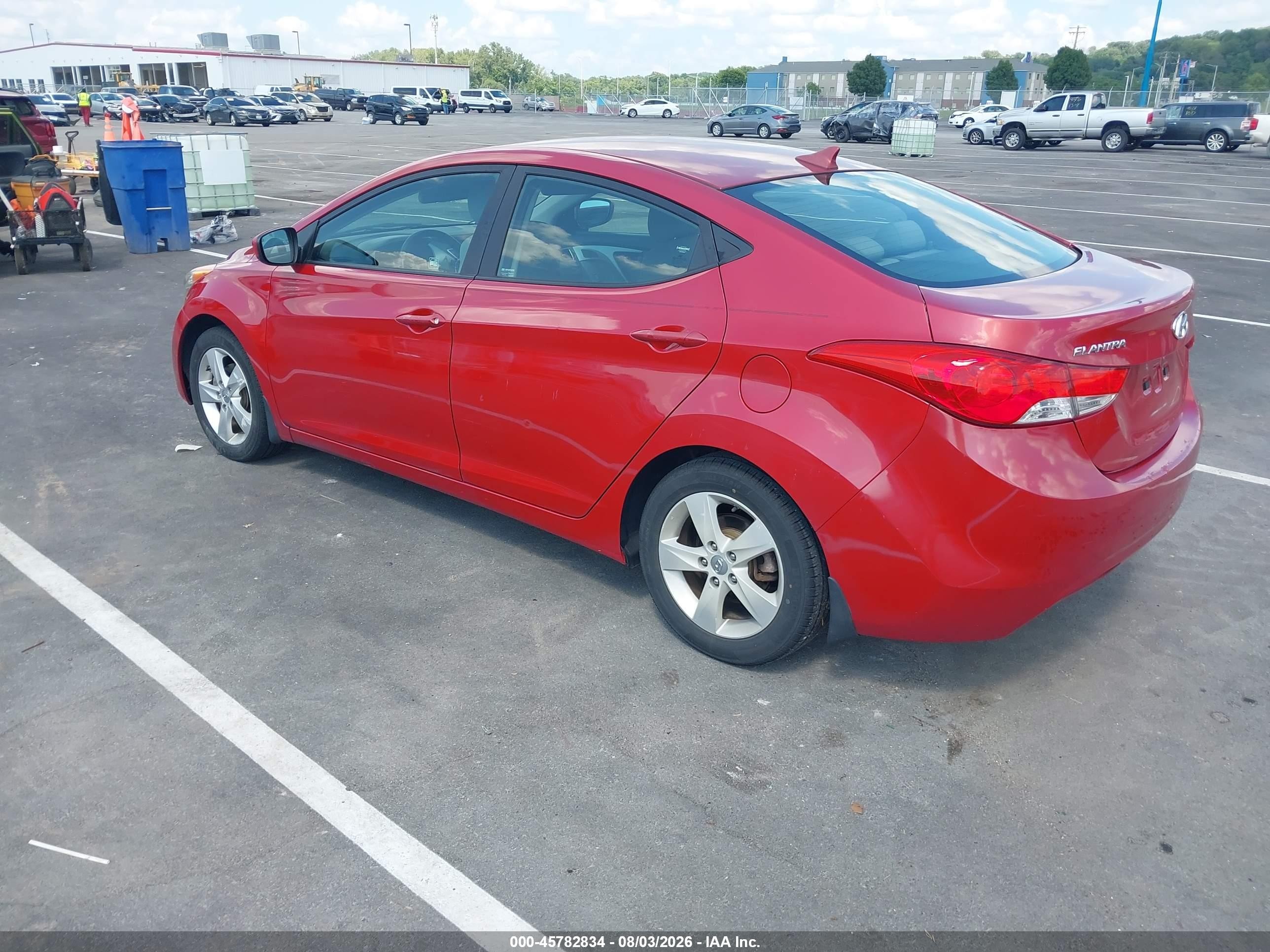 2013 Hyundai Elantra Gls Red vin: KMHDH4AEXDU942613
