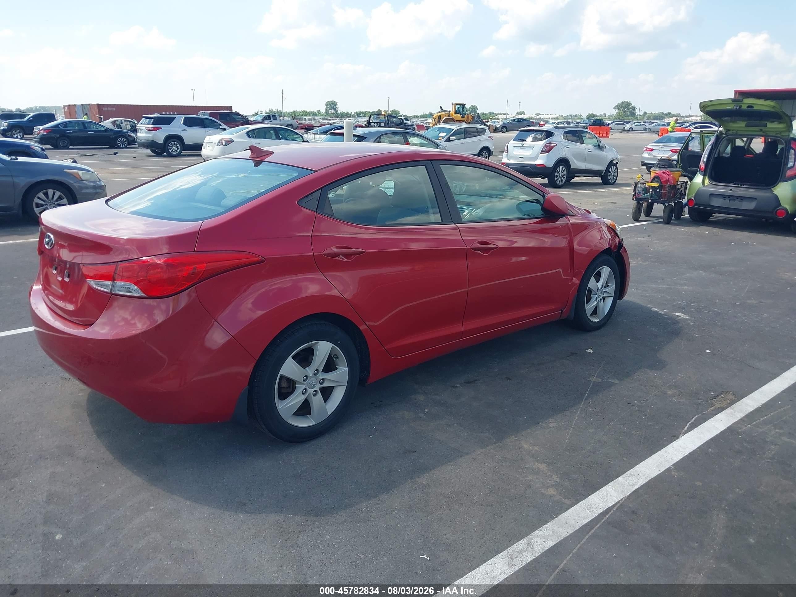 2013 Hyundai Elantra Gls Red vin: KMHDH4AEXDU942613