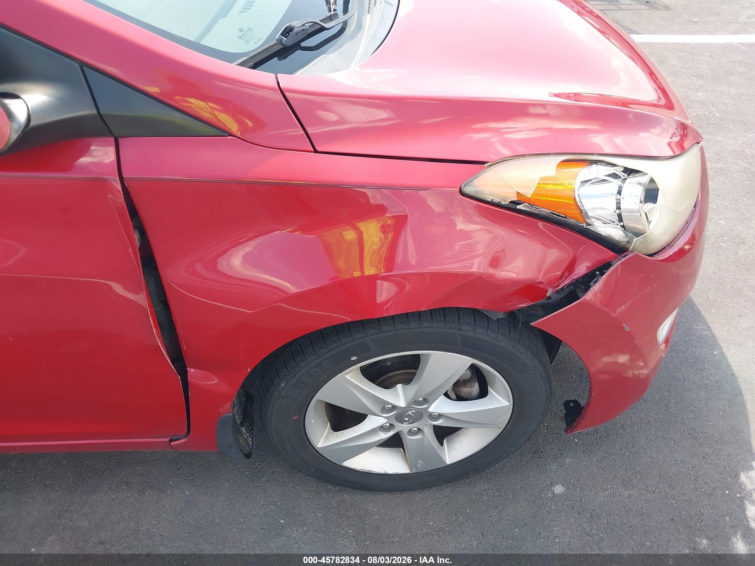 2013 Hyundai Elantra Gls Red vin: KMHDH4AEXDU942613