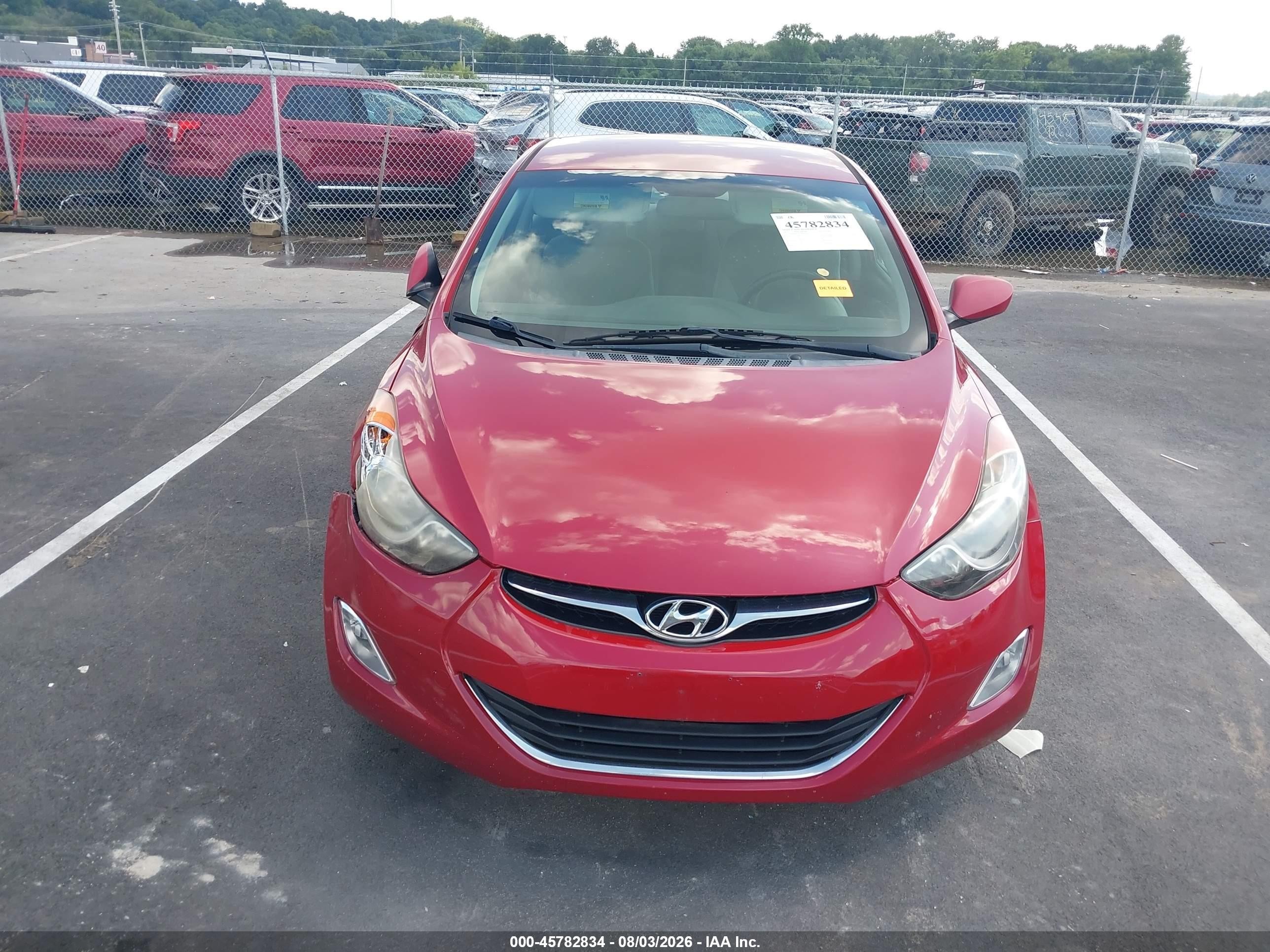 2013 Hyundai Elantra Gls Red vin: KMHDH4AEXDU942613