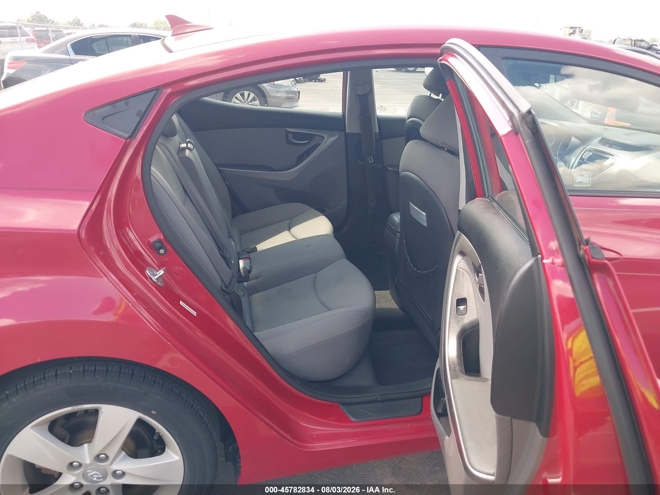 2013 Hyundai Elantra Gls Red vin: KMHDH4AEXDU942613