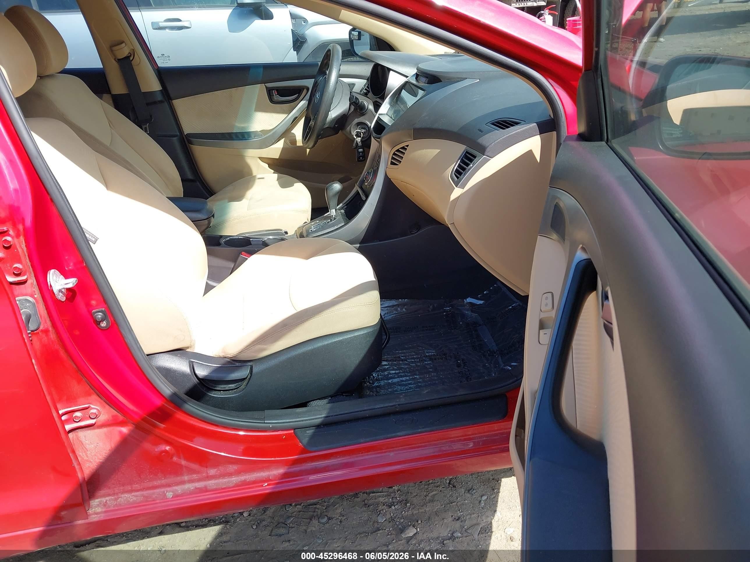2013 Hyundai Elantra Gls Red vin: KMHDH4AEXDU945866