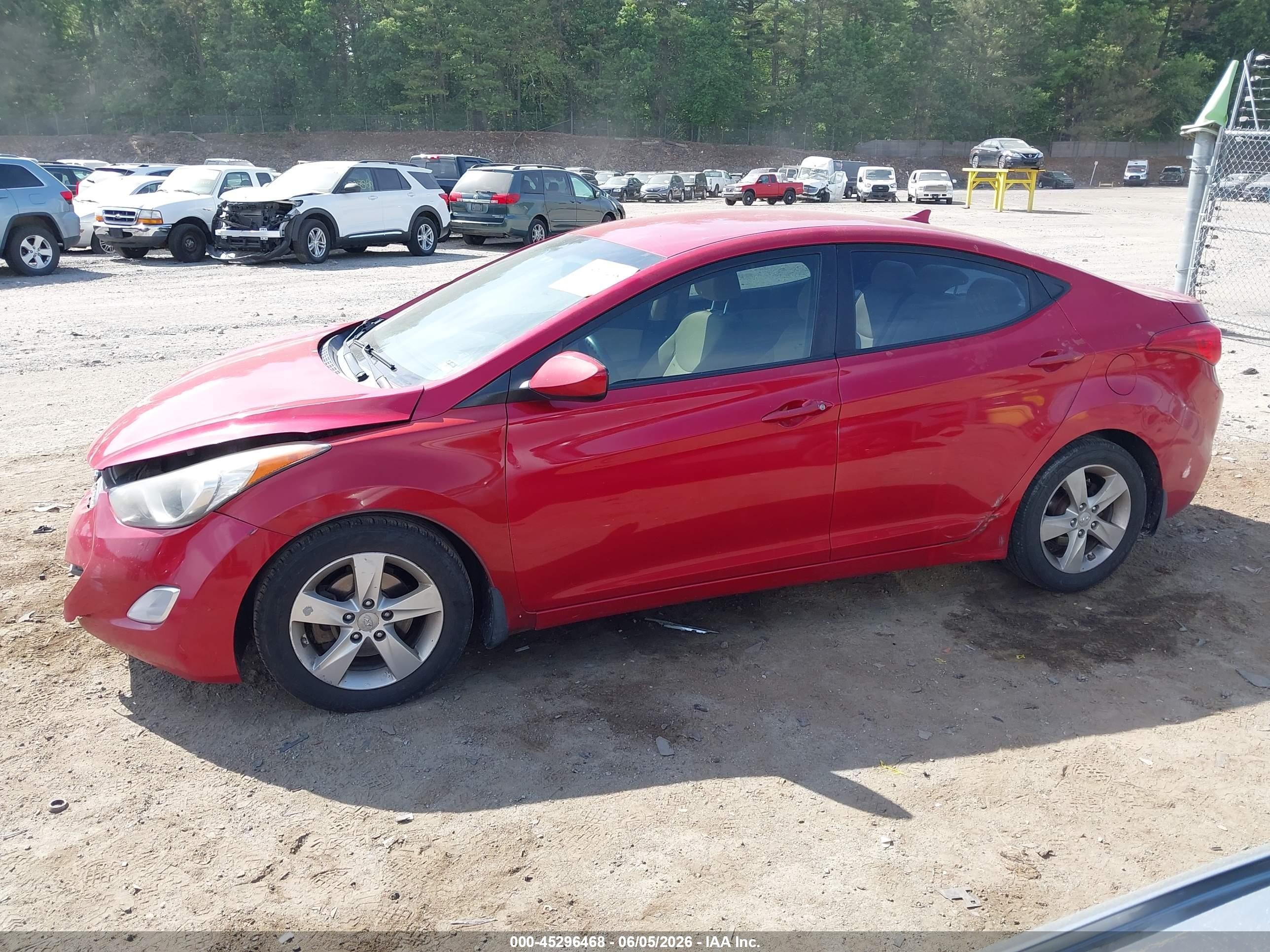2013 Hyundai Elantra Gls Red vin: KMHDH4AEXDU945866