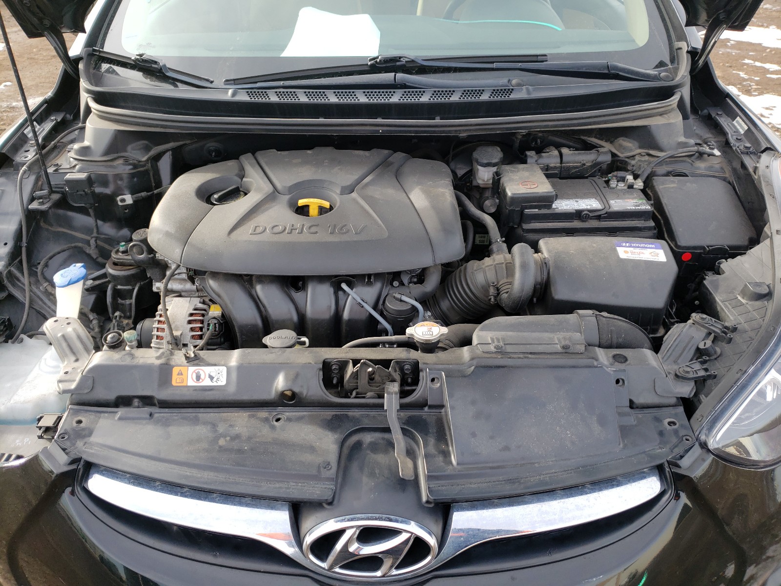2013 Hyundai Elantra Gls Black vin: KMHDH4AEXDU983646