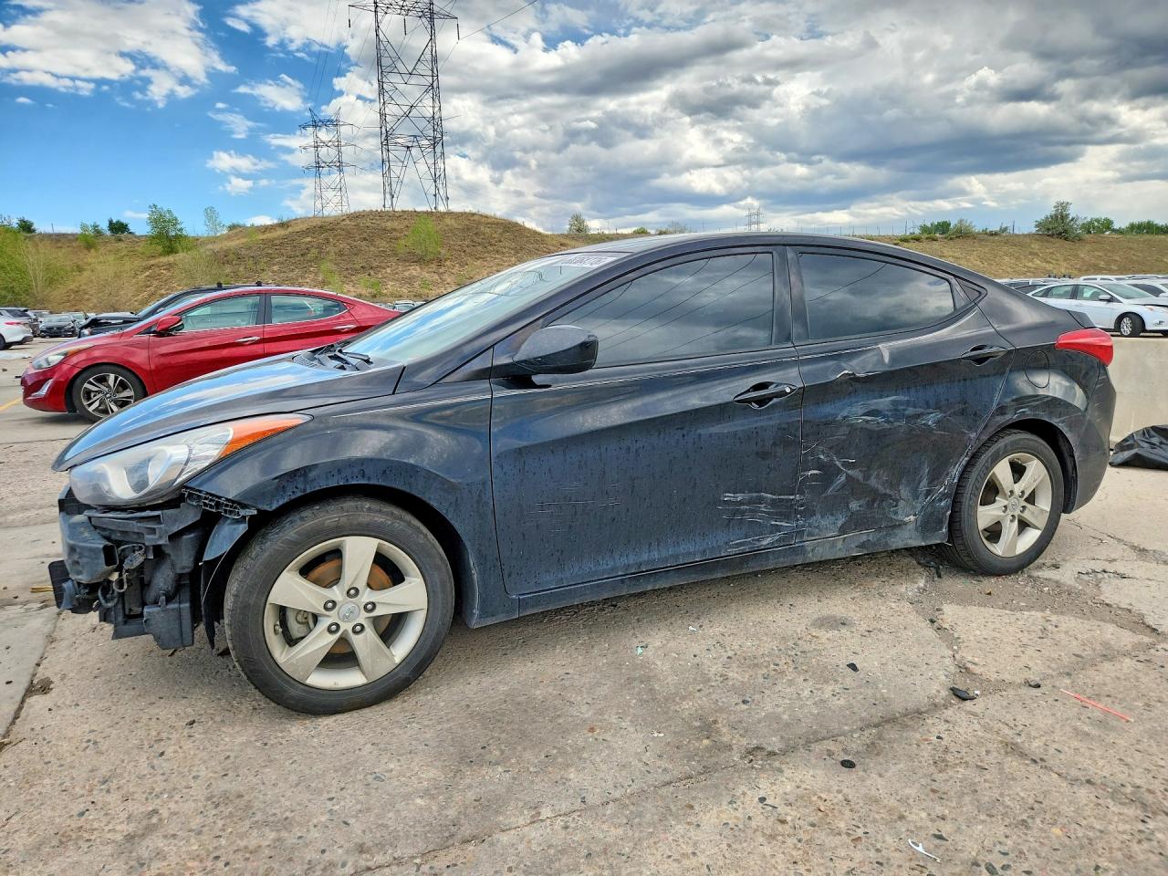 2013 Hyundai Elantra Gls Черный vin: KMHDH4AEXDU983646