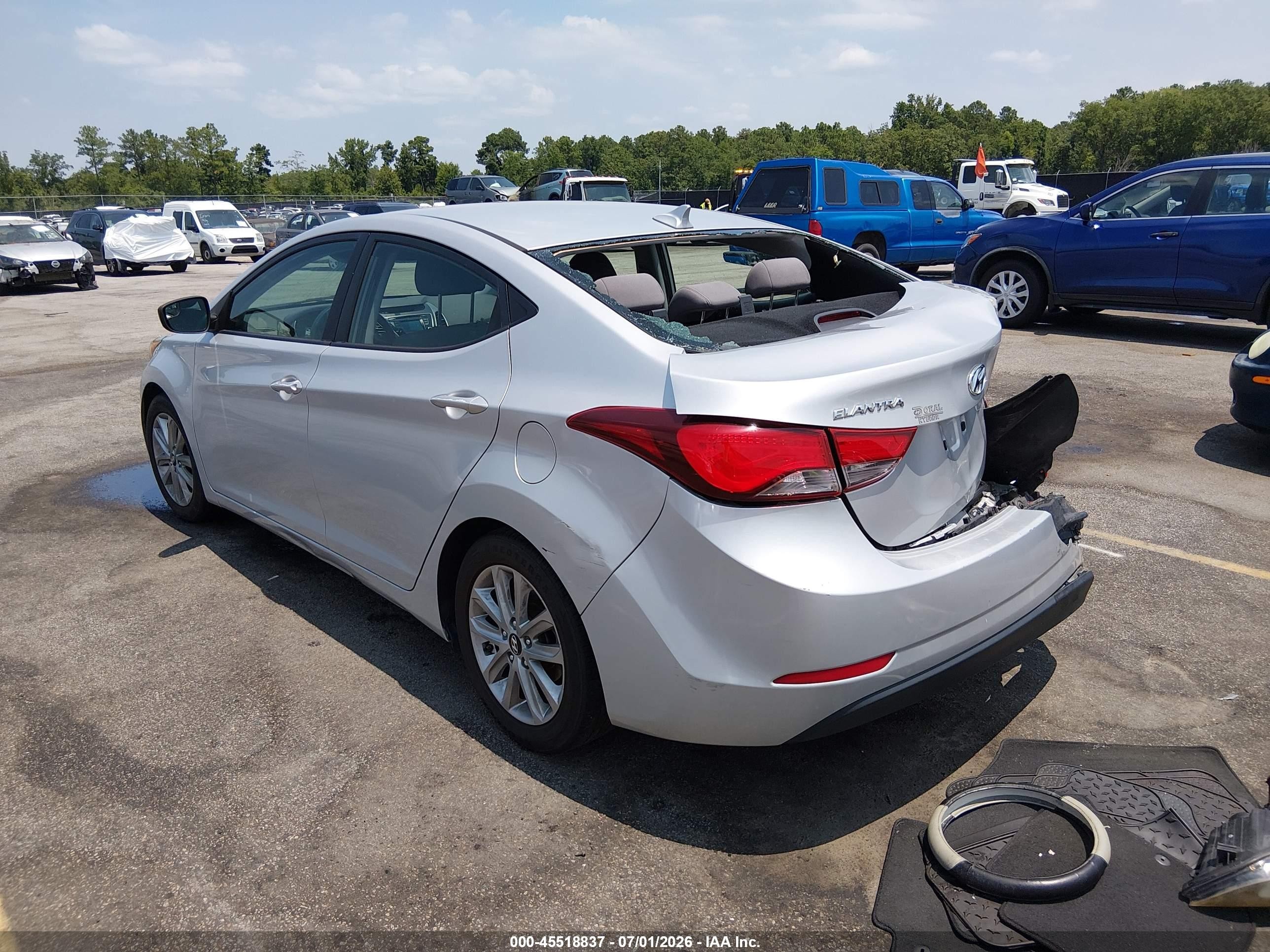 2014 Hyundai Elantra Se Silver vin: KMHDH4AEXEU038746